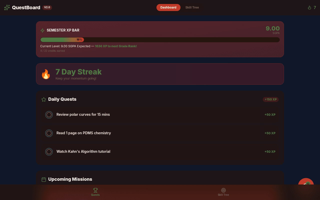 Gamified Academic Progress Tracker