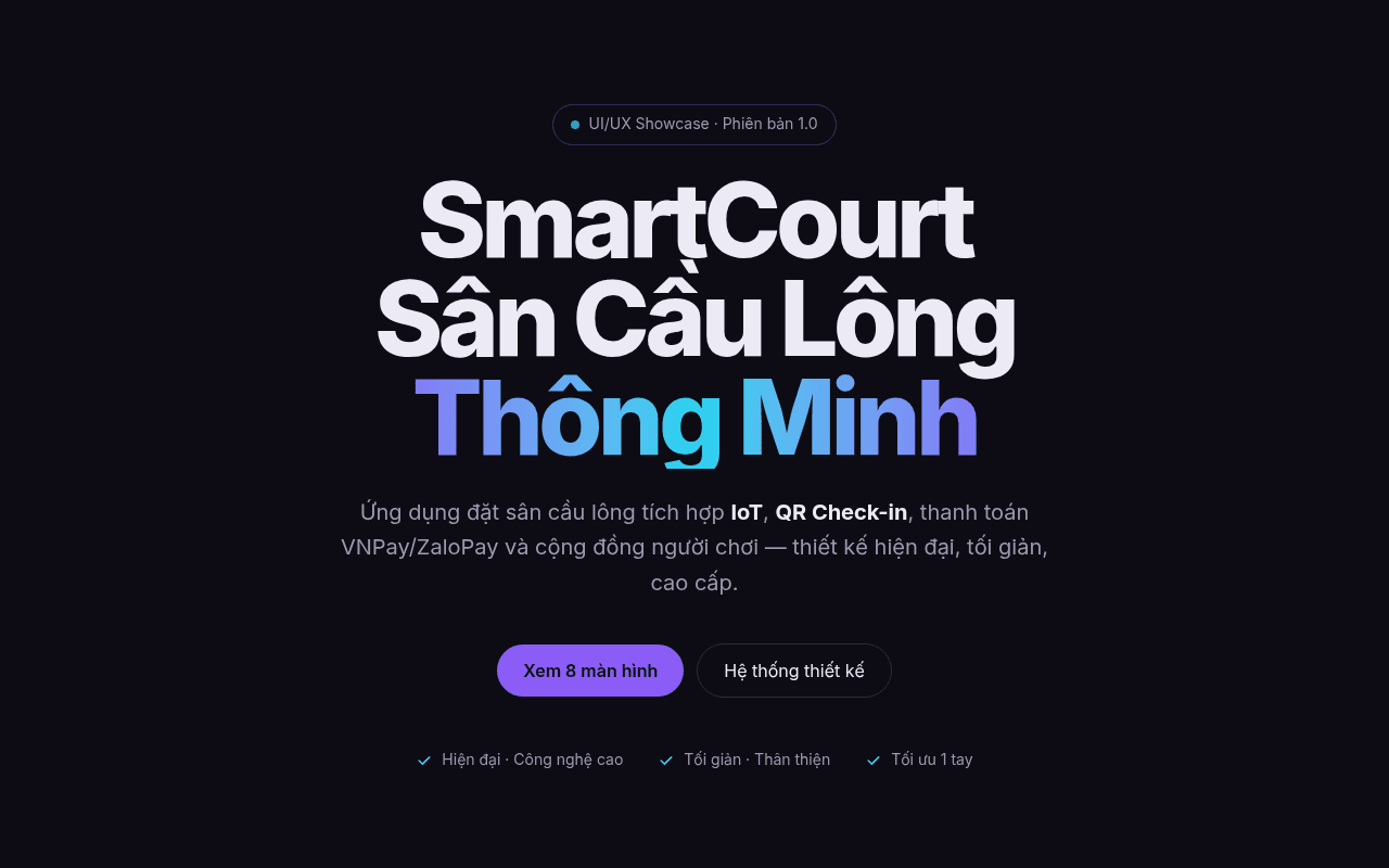 SmartCourt - Sân Cầu Lông Thông Minh
