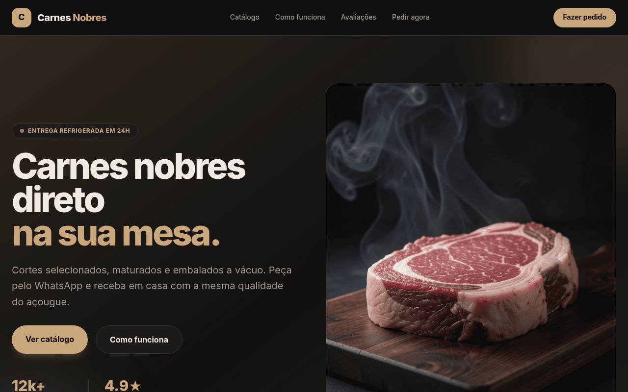 pedido de carnes