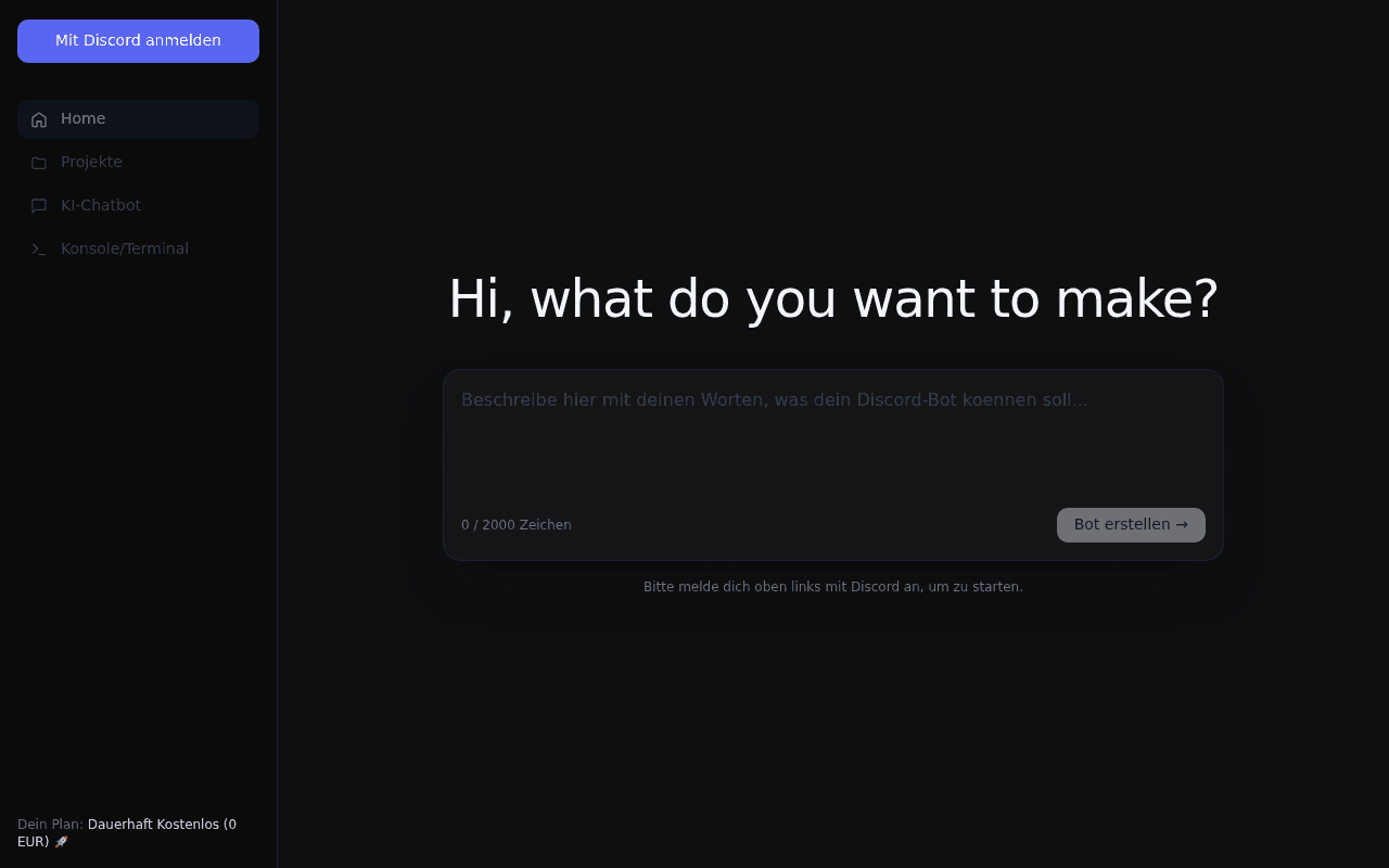 Hi, what do you want to make