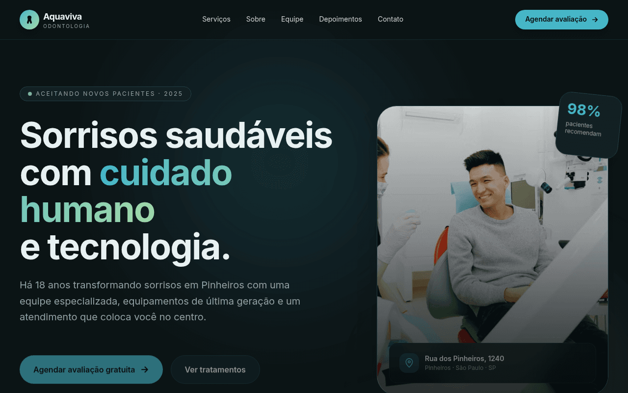 Site Para Uma Clinica Odontologica