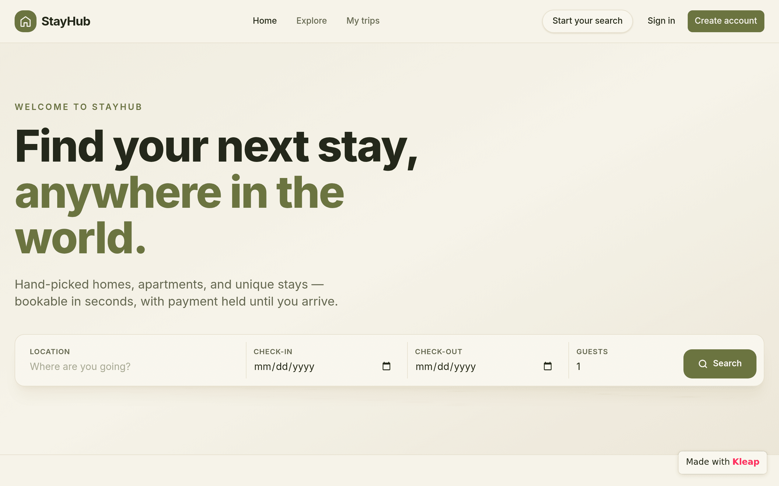 StayHub mhyt