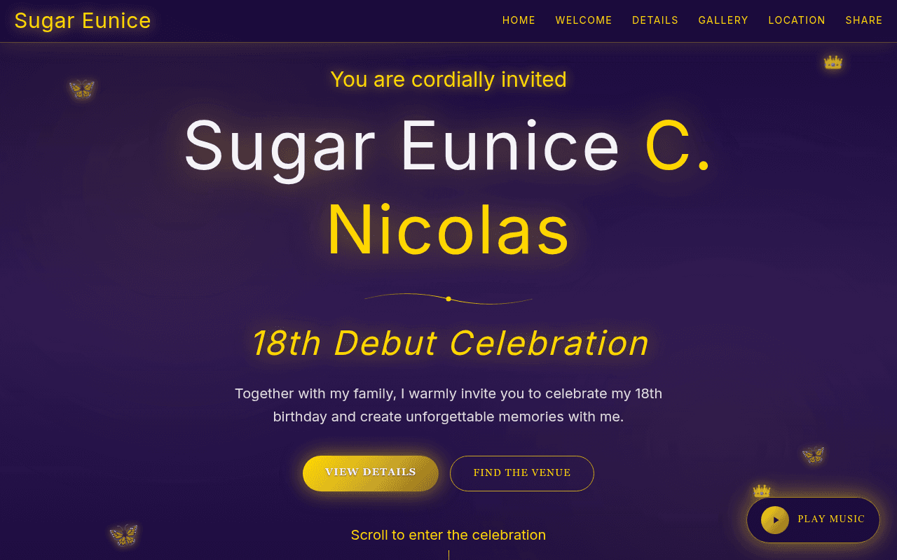 Sugar Eunice — 18th Debut
