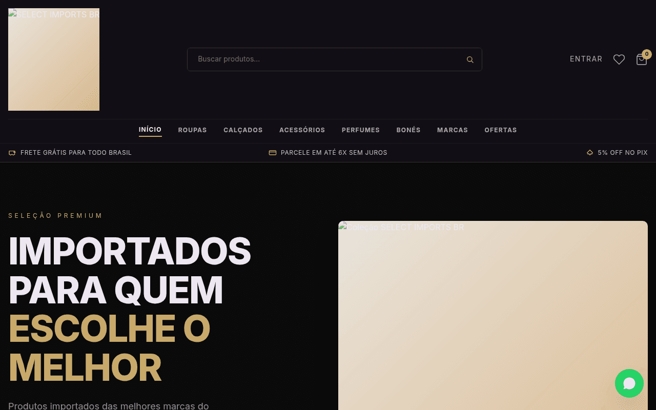 SELECT IMPORTS BR