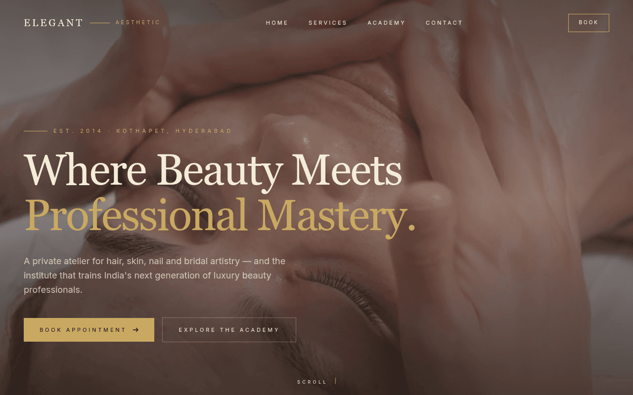 Build a premium, multi-page website for