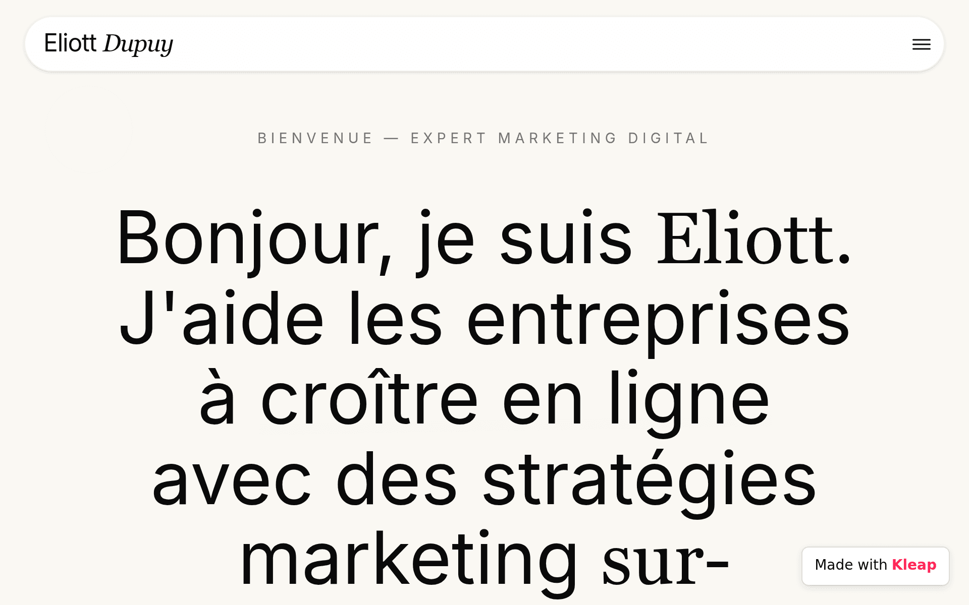 Eliott Dupuy - personal website