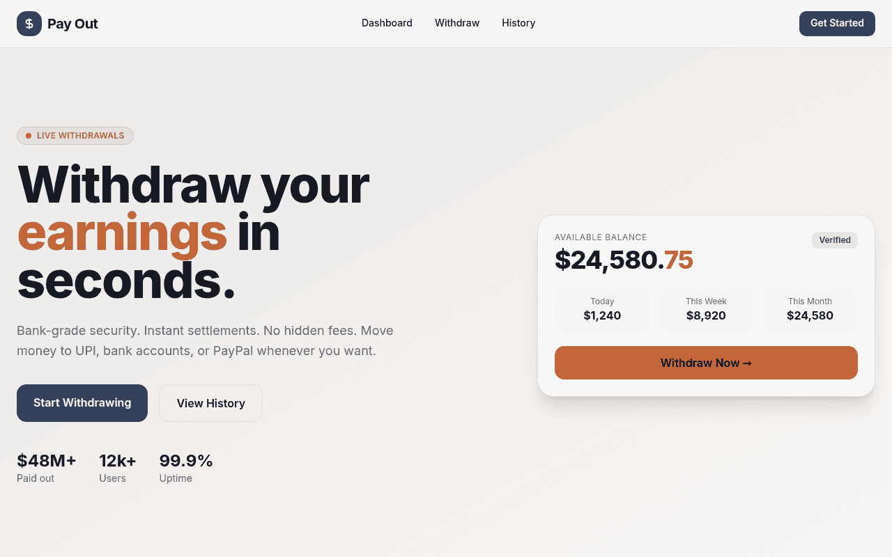 Withdrawal Site