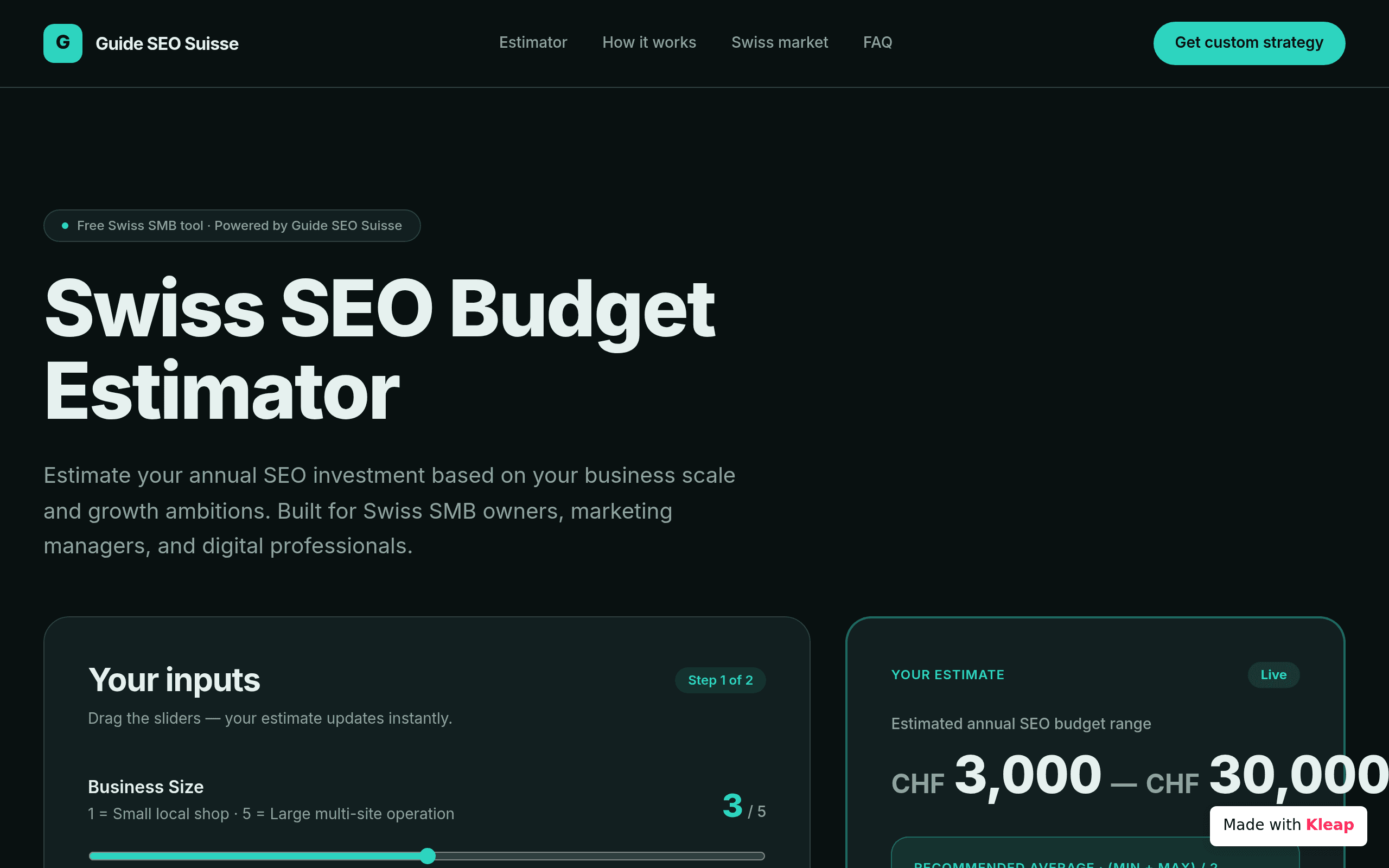 Budget Estimator