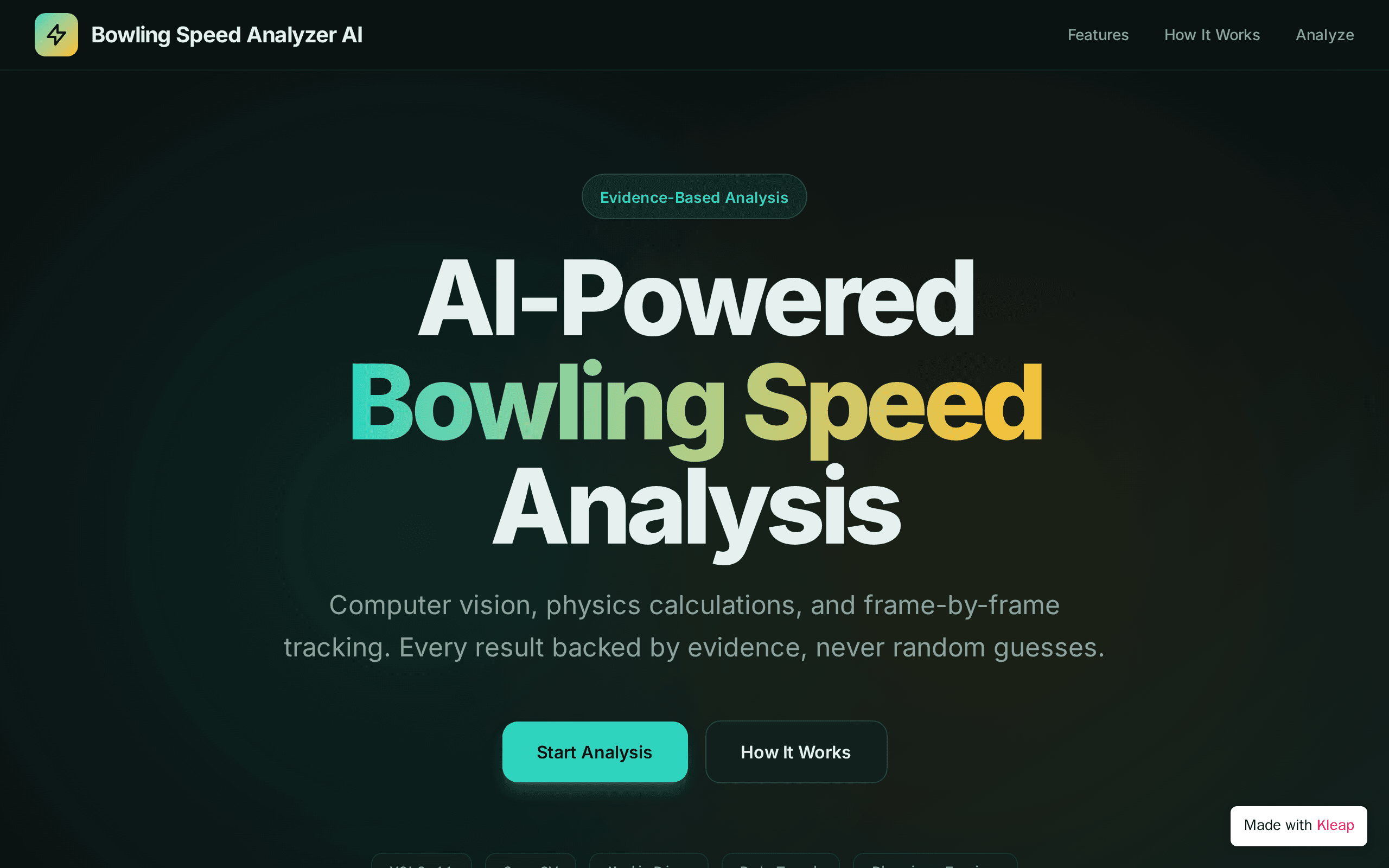 Bowling Speed Analyzer AI