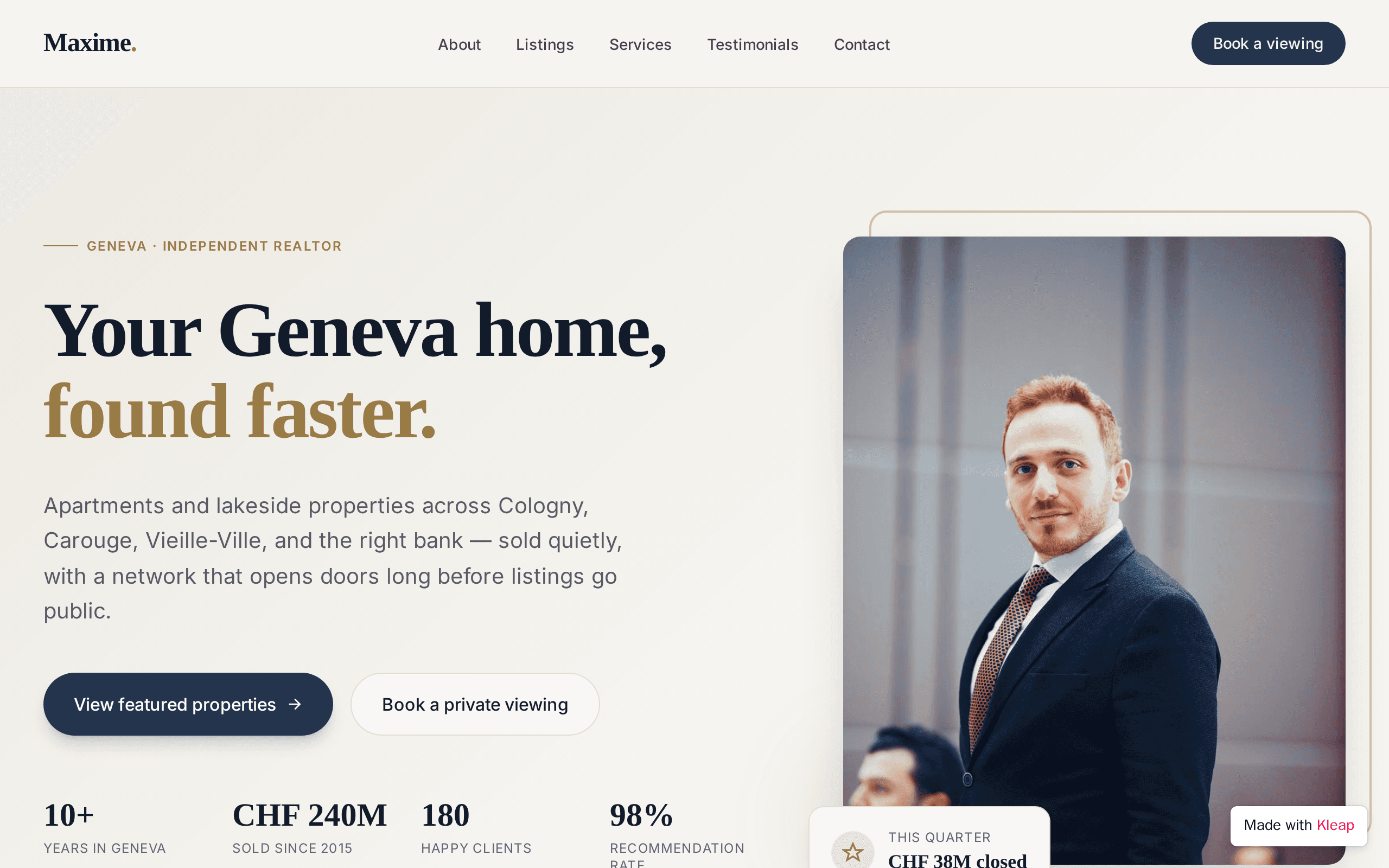 Maxime Rivera — Real Estate Agent