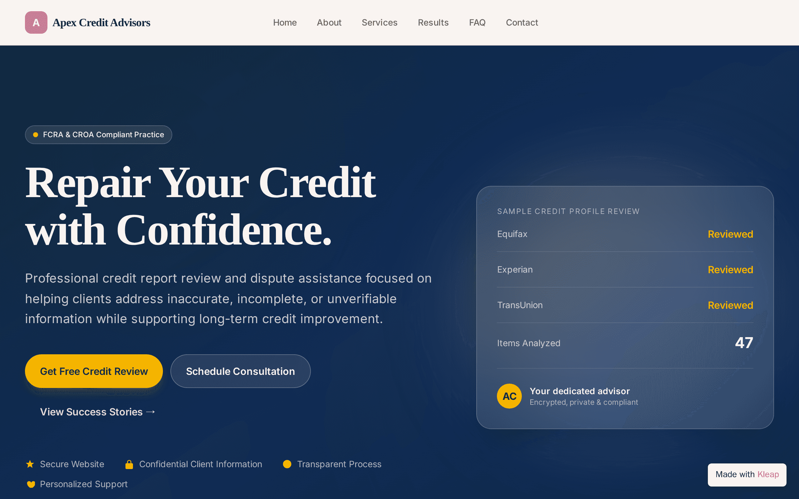 Luxury Credit Repair Portfolio You