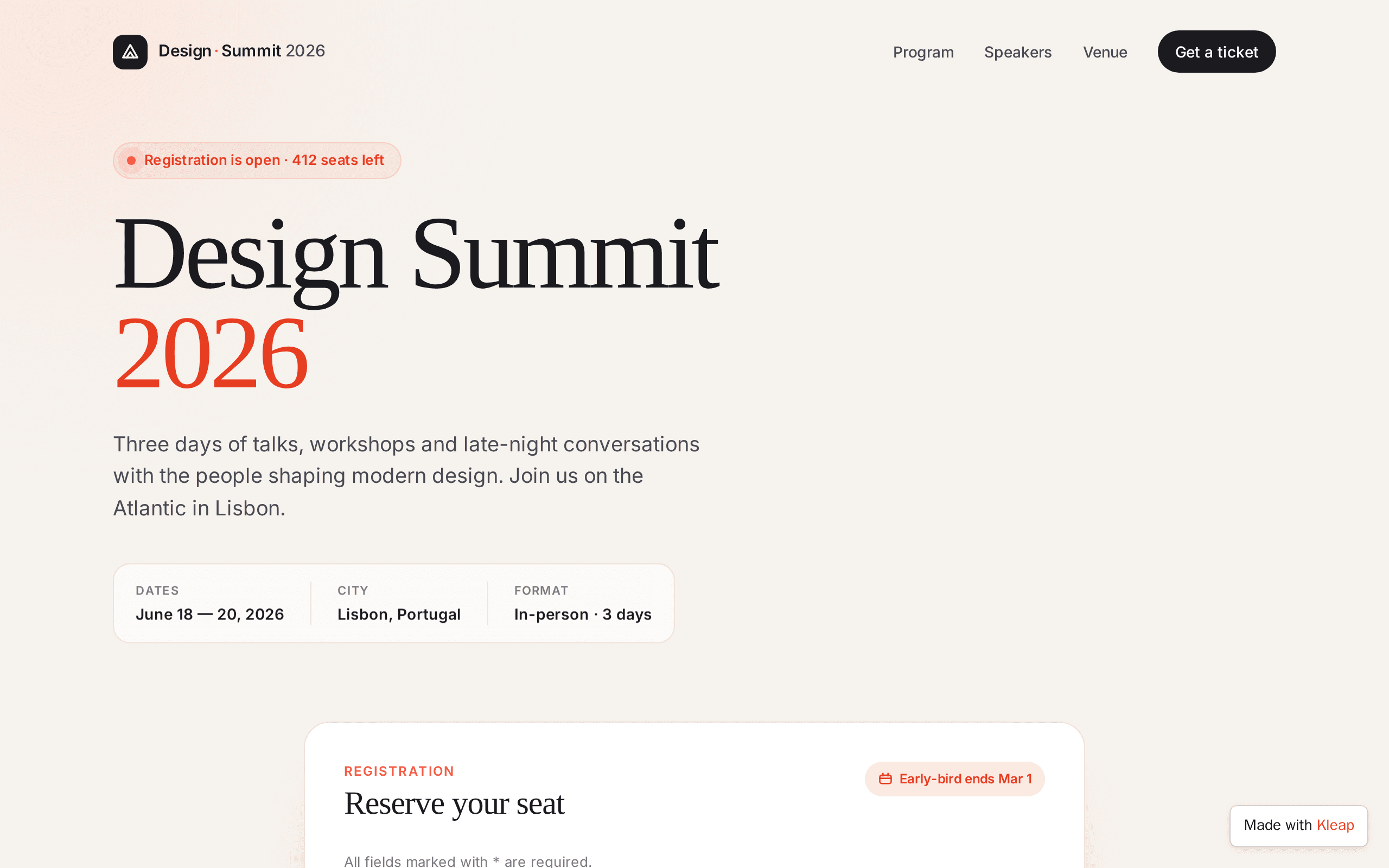 Design Summit 2026