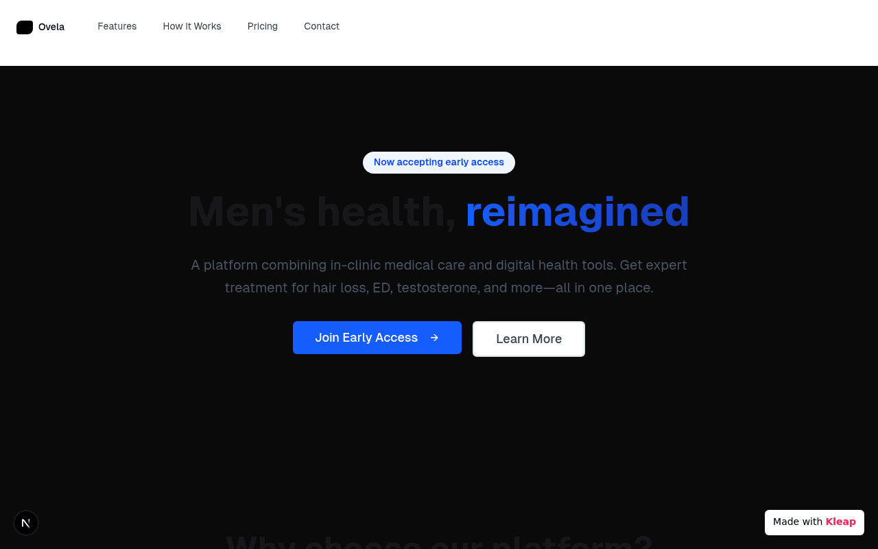 Pioneering men's health with integrated in-clinic and digital care solutions.