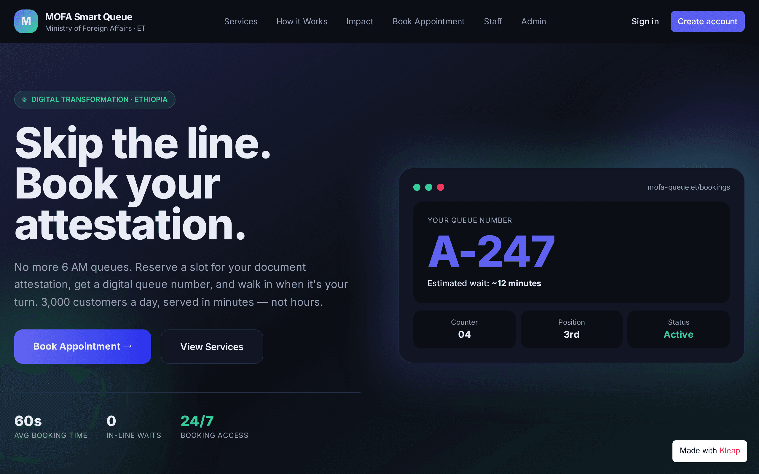 MOFA Smart Queue