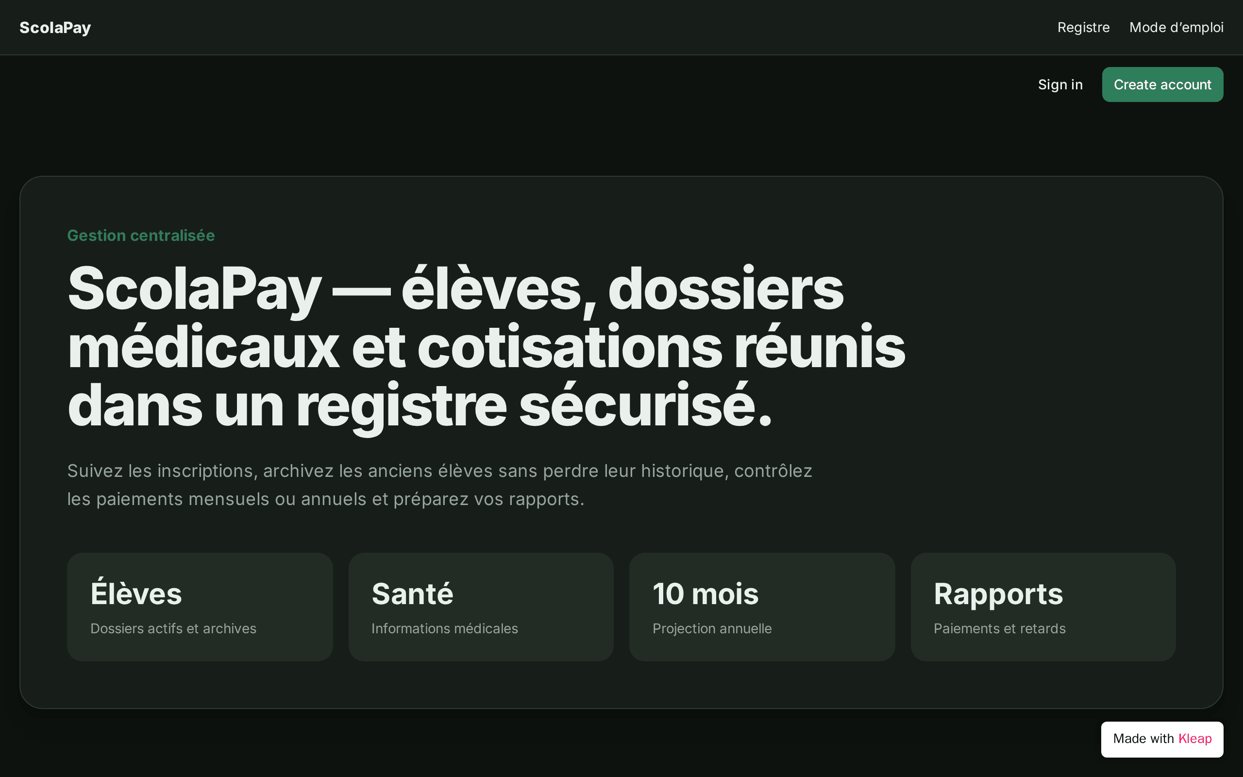 une liste non exhaustive d