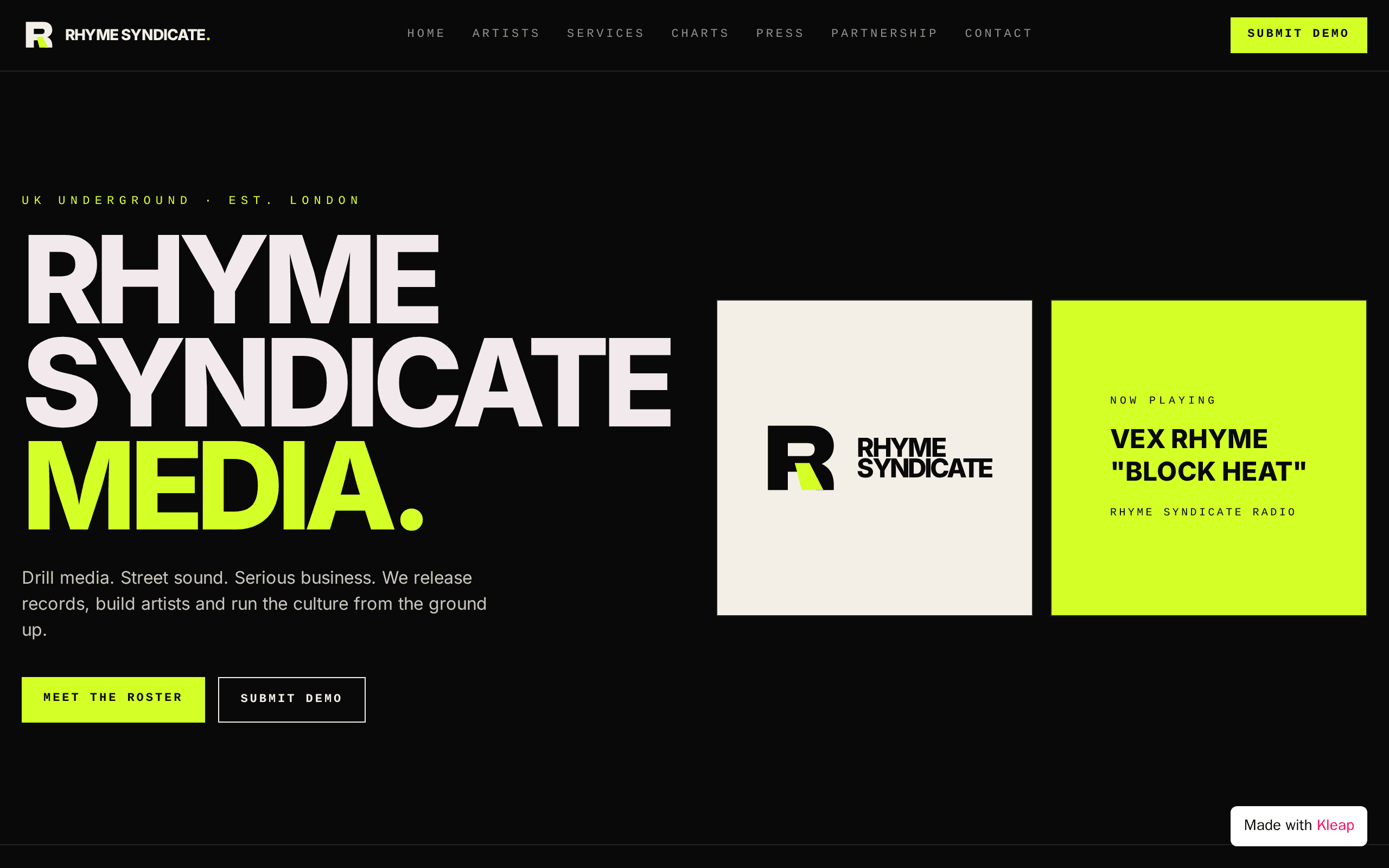 Rhyme Syndicate Media Underground music