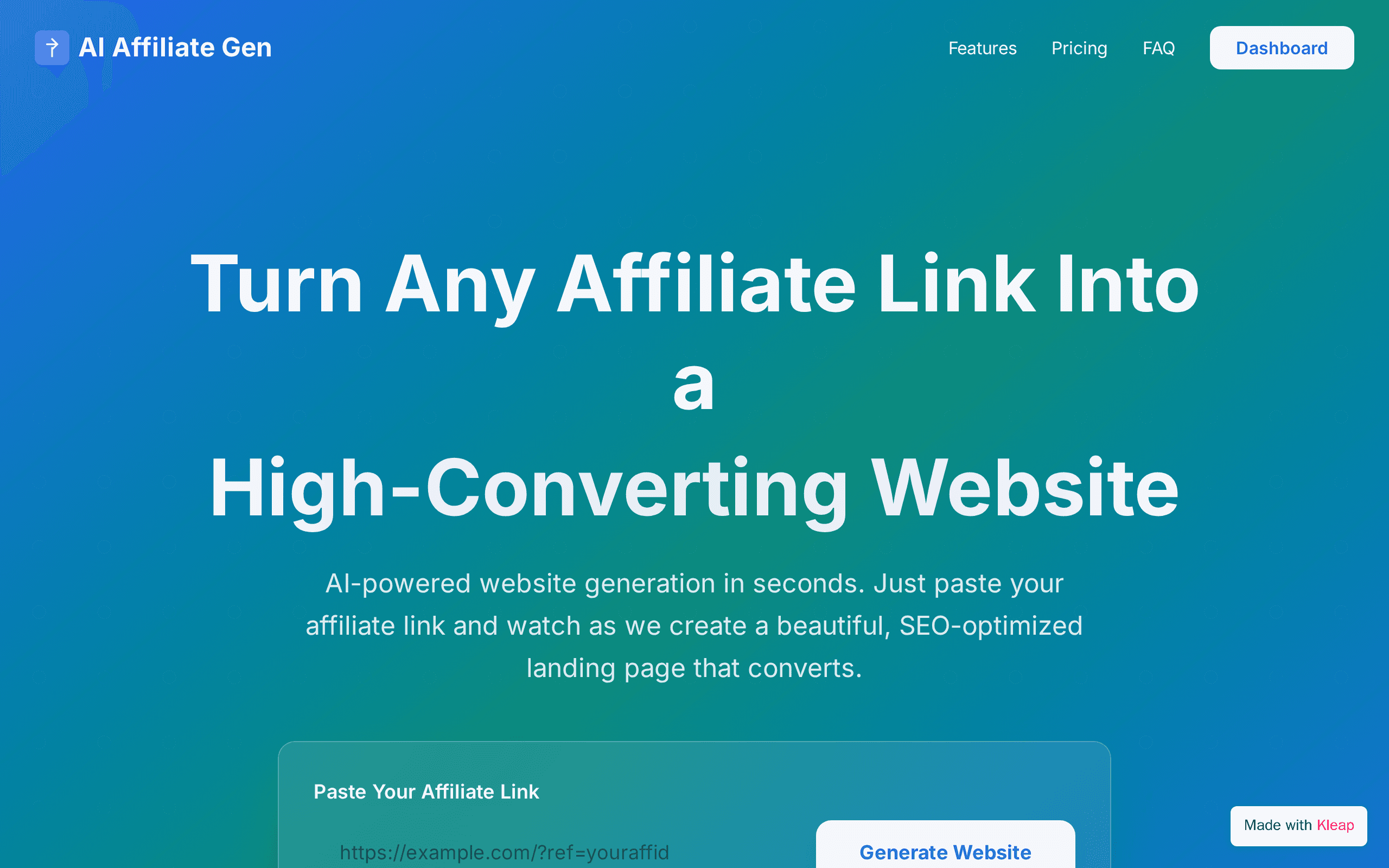 Affiliate Website Generator