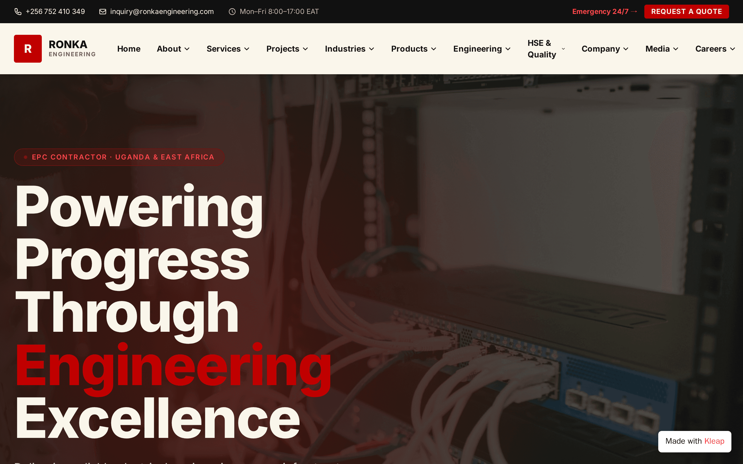 Engineering services firm delivering reliable power infrastructure across East Africa.