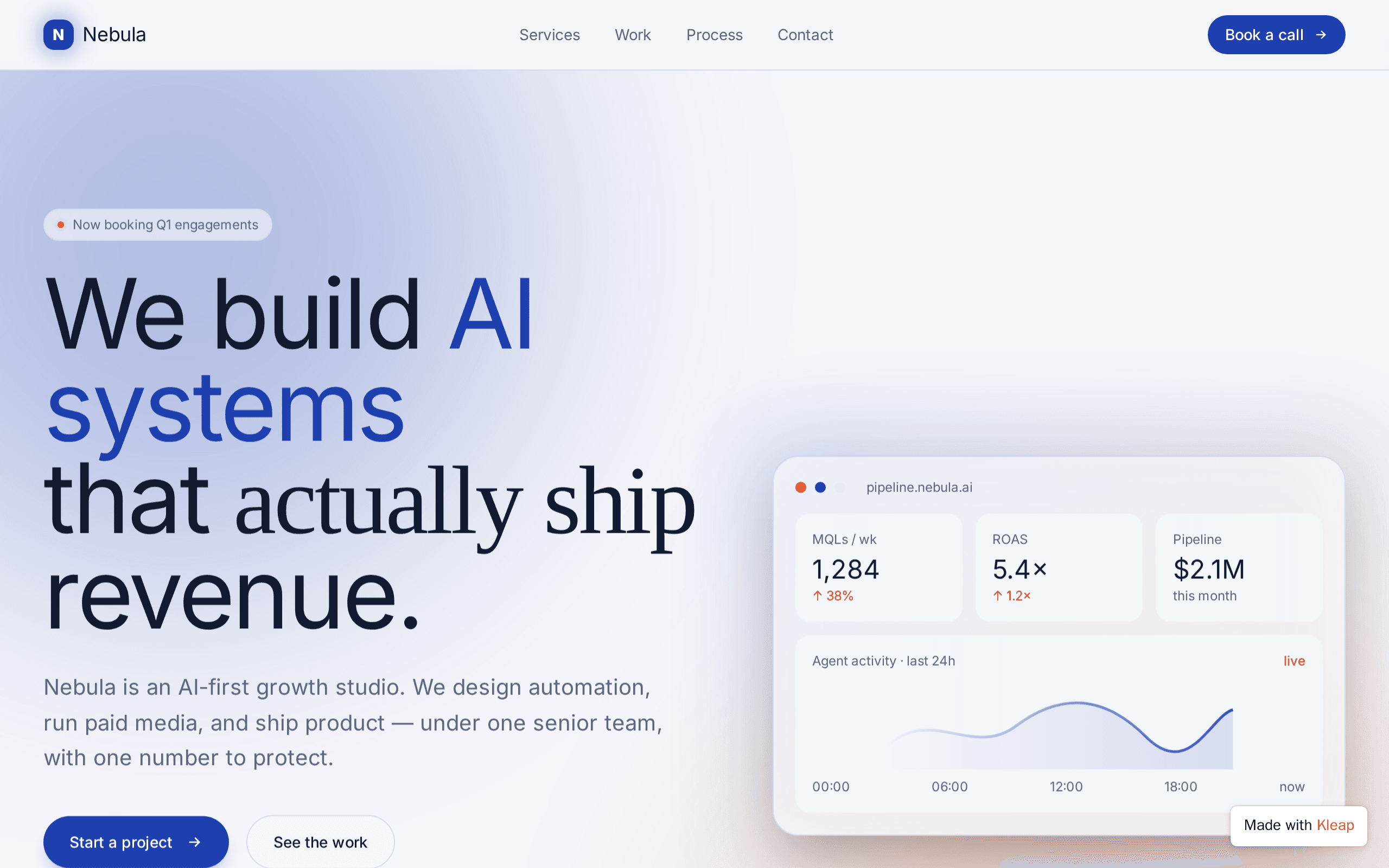An AI growth studio that ships revenue-driving automation under one roof.