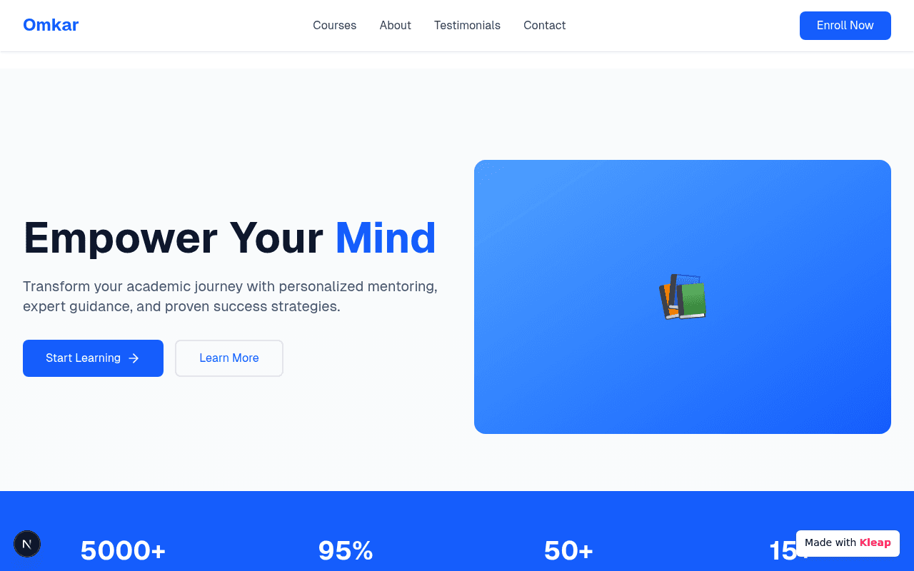 A higher education platform empowers students with personalized mentorship and expert guidance.