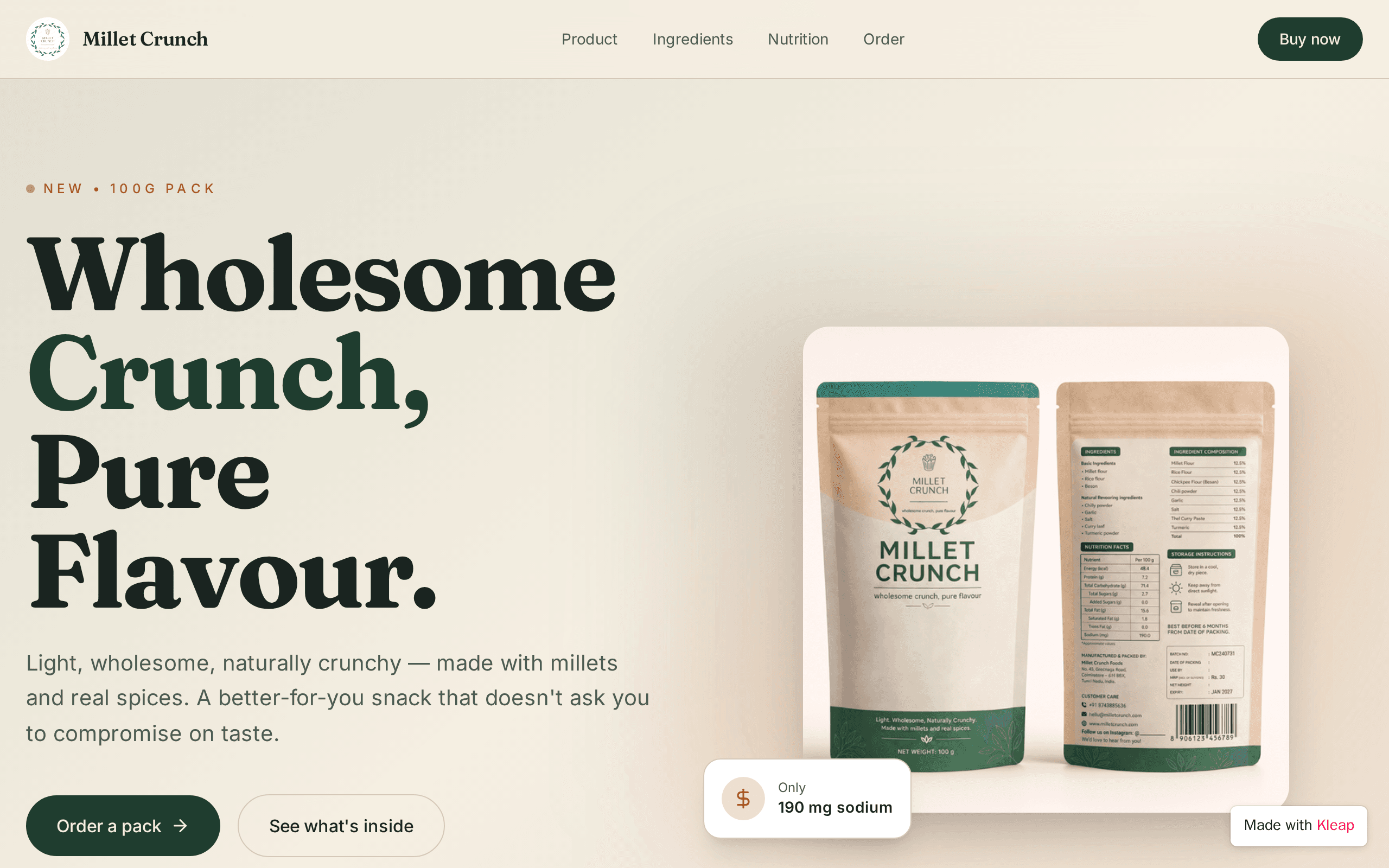millet crunch
