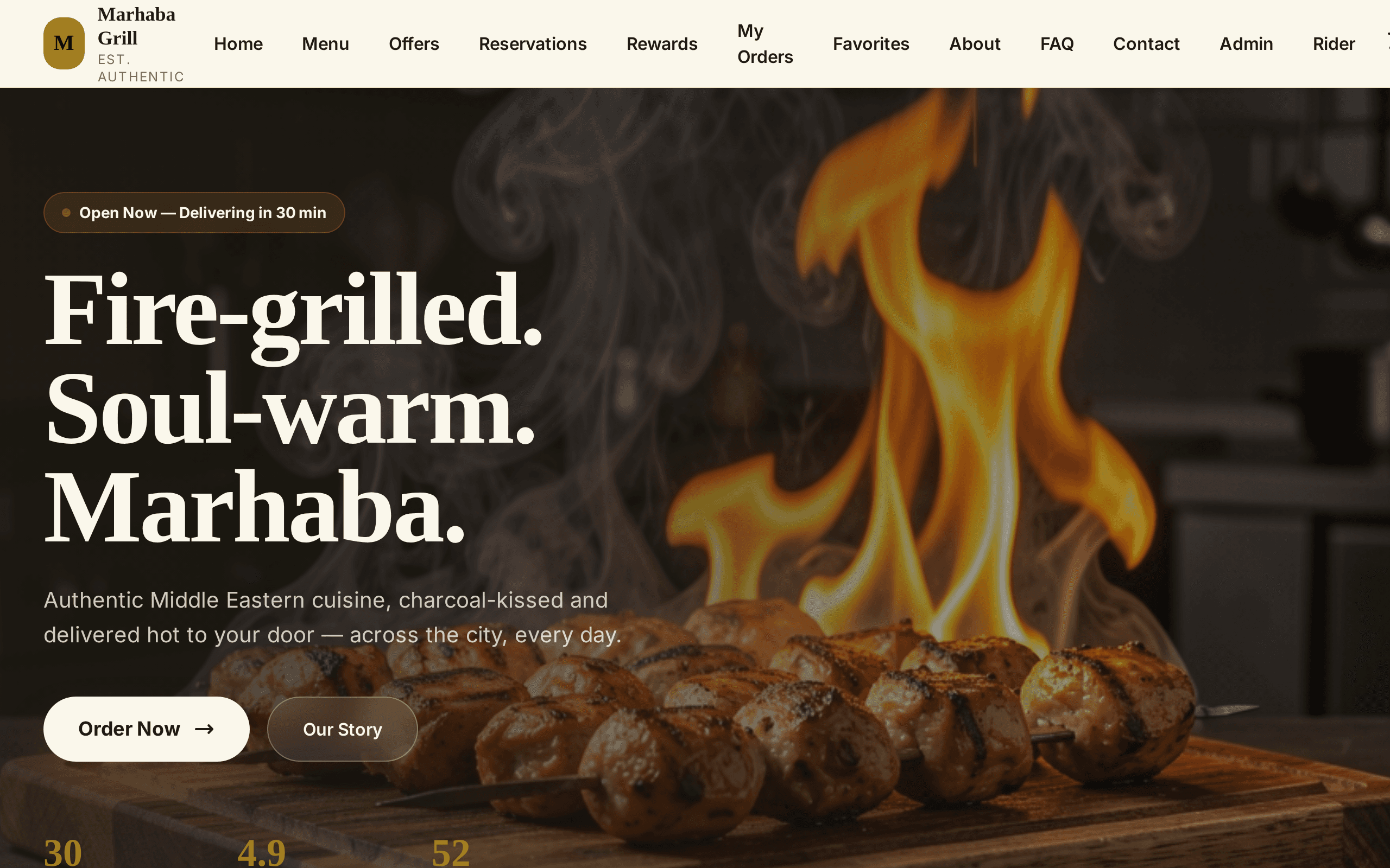 Fire-kissed Middle Eastern flavors, delivered hot to your door.