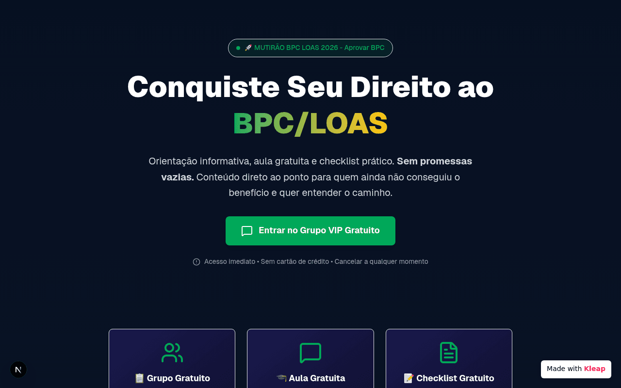 BPC mutirão 2026