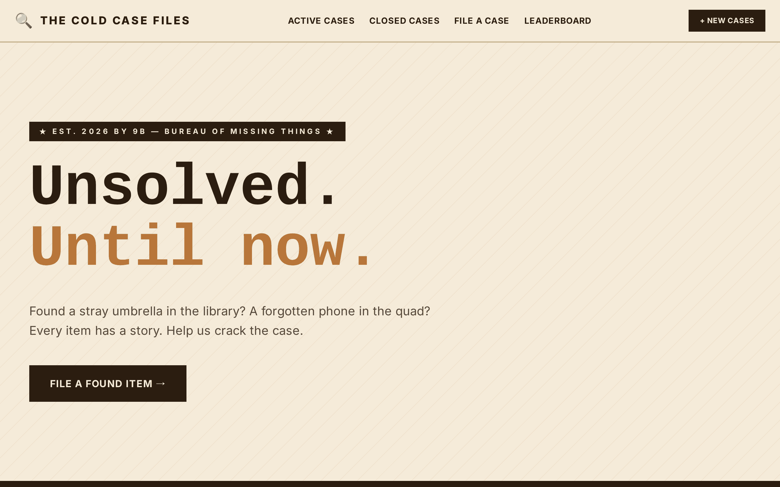Screenshot of The cold case files