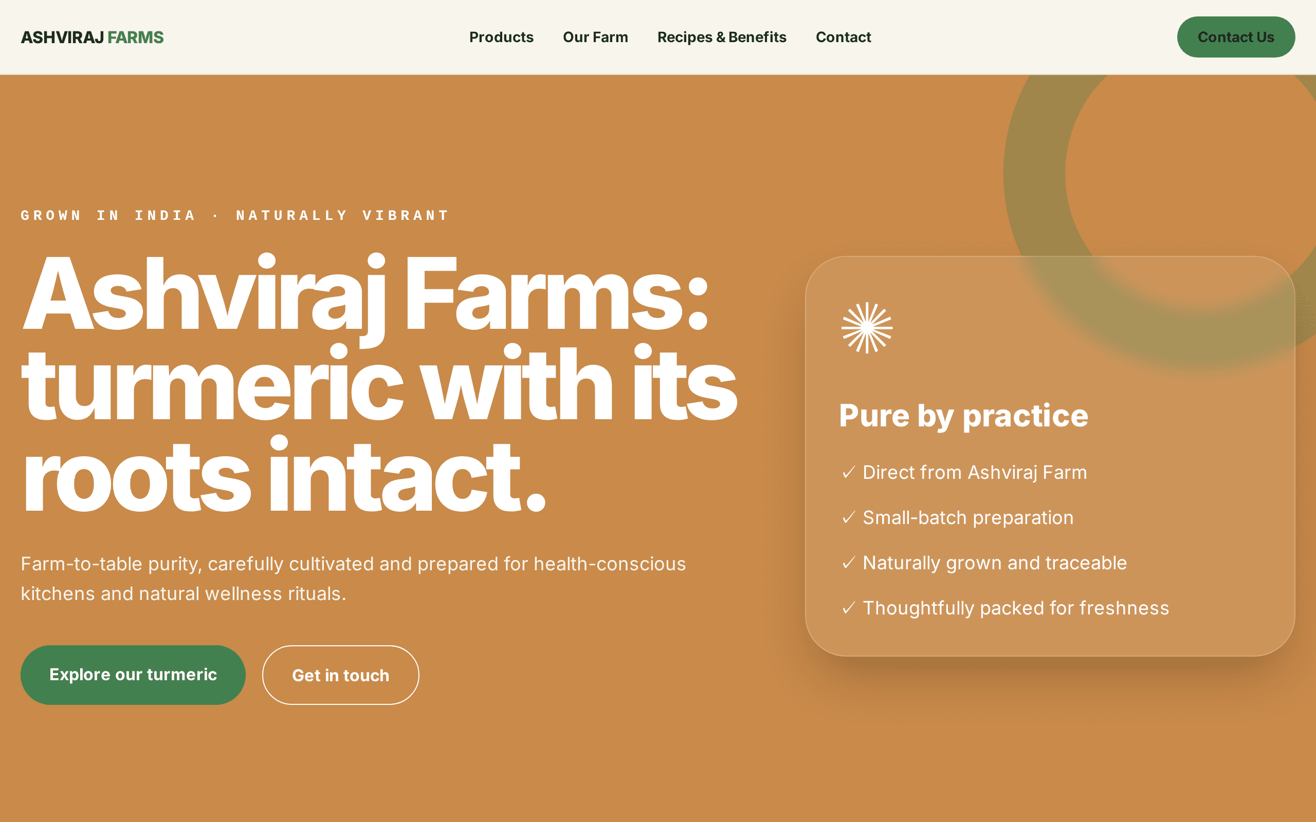 Ashviraj Farms Informational Website