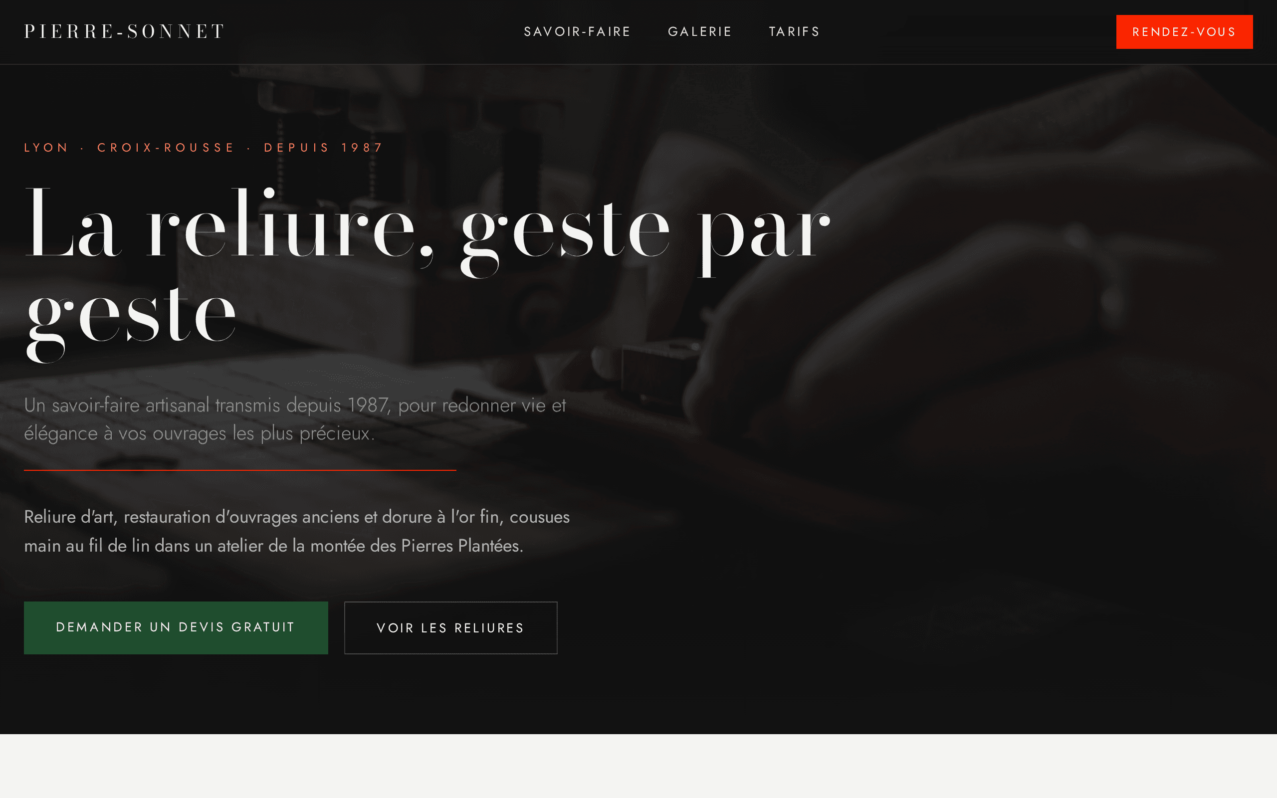 Reliure Lyonnaise