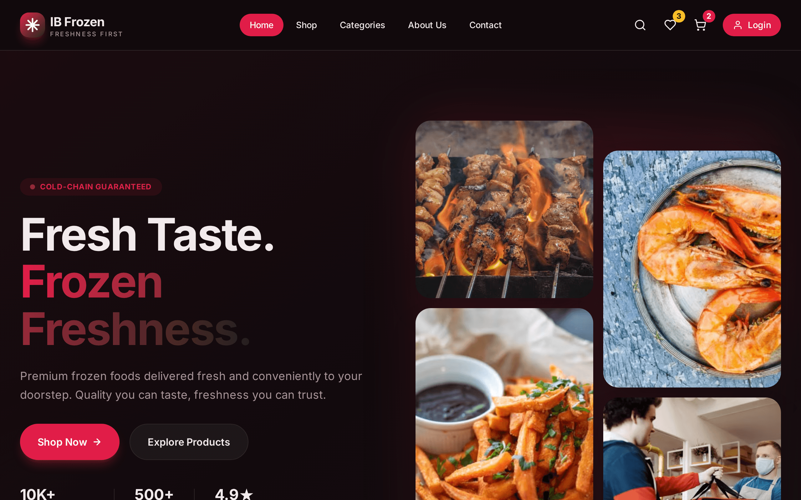 Screenshot of IB Frozen Foods