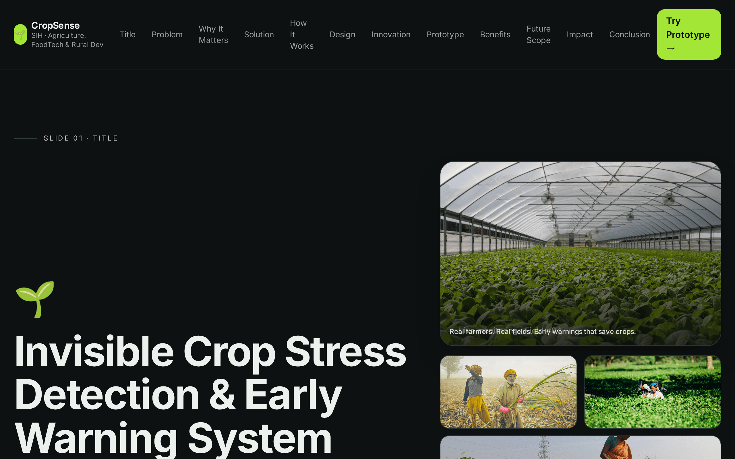 Invisible Crop Stress Detection