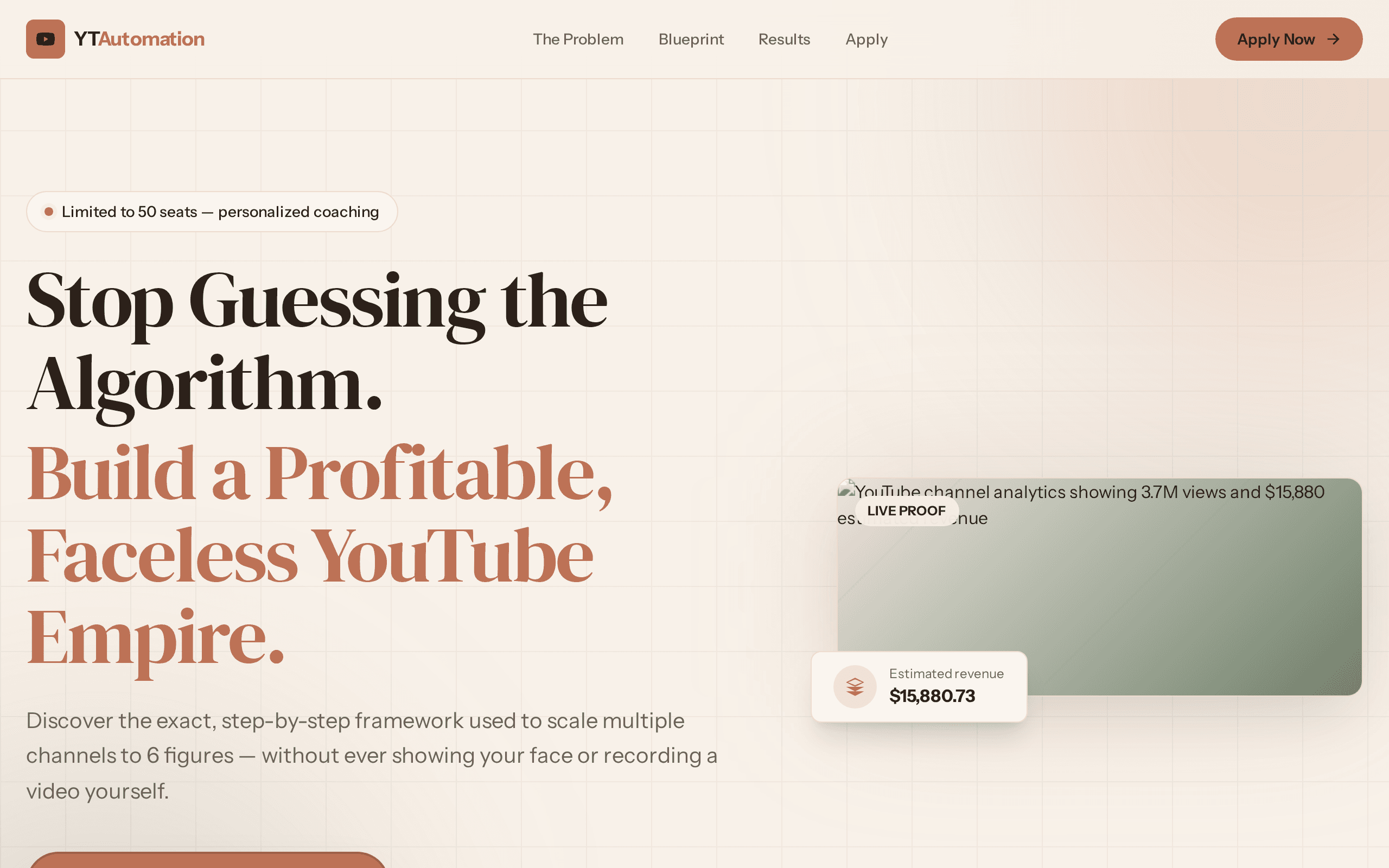 Screenshot of Automation Masterclass Landing Page