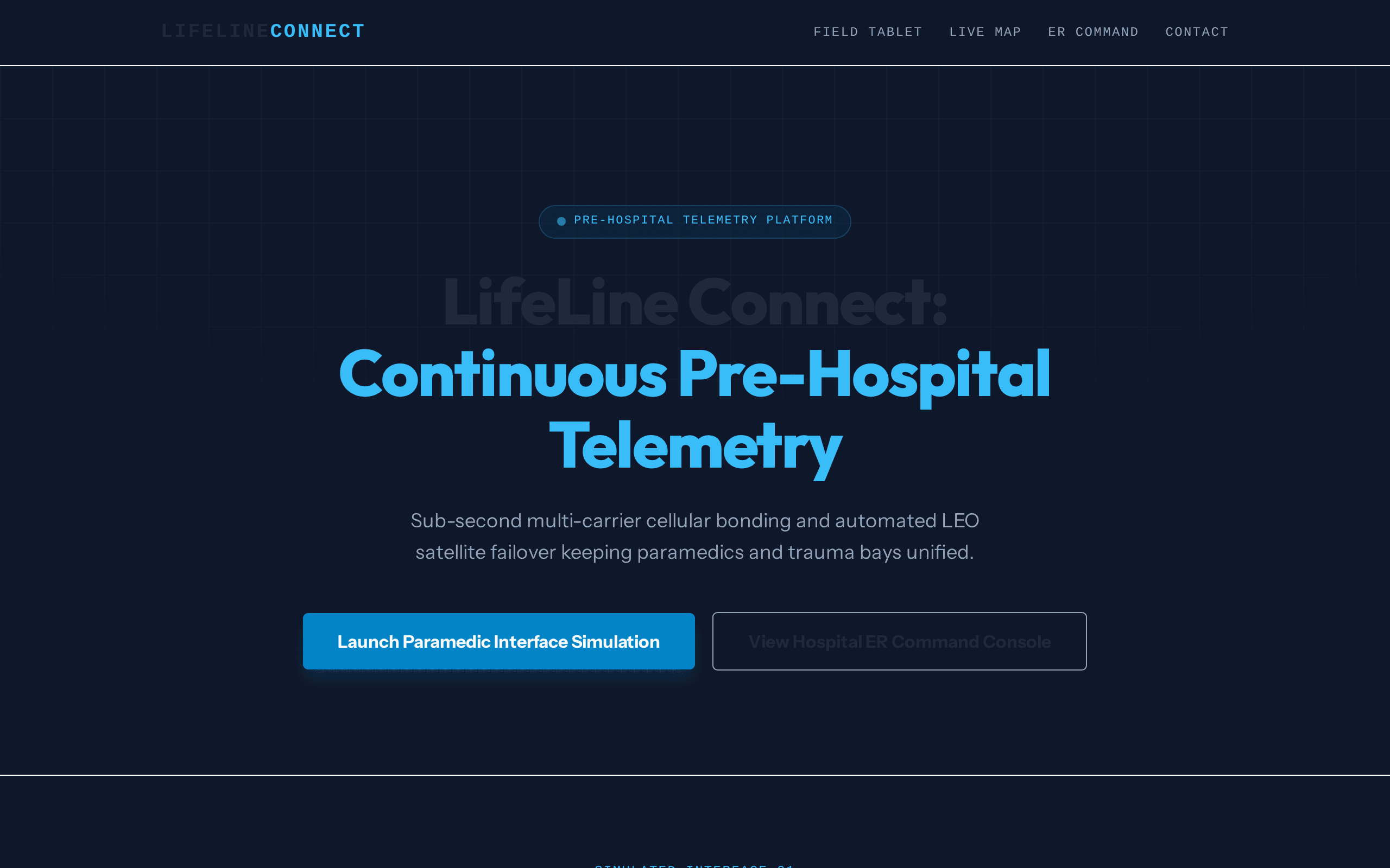 Screenshot of LifeLine Connect