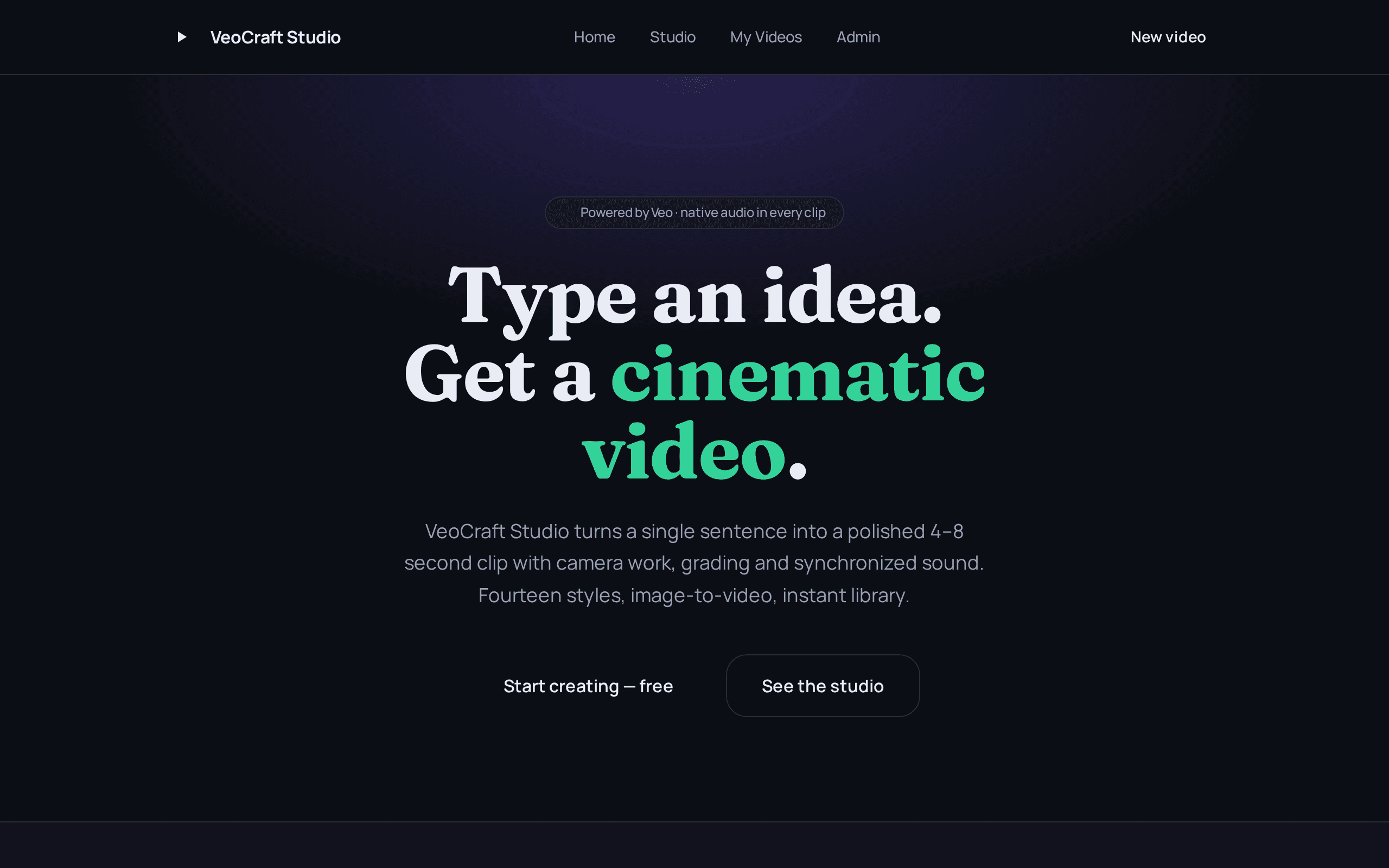Screenshot of Video Creator
