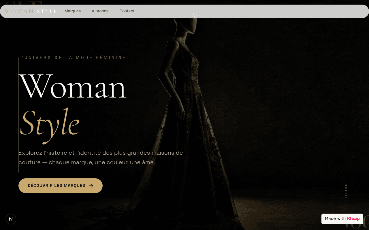 A chic fashion e-commerce experience celebrating the unique identity of couture brands.