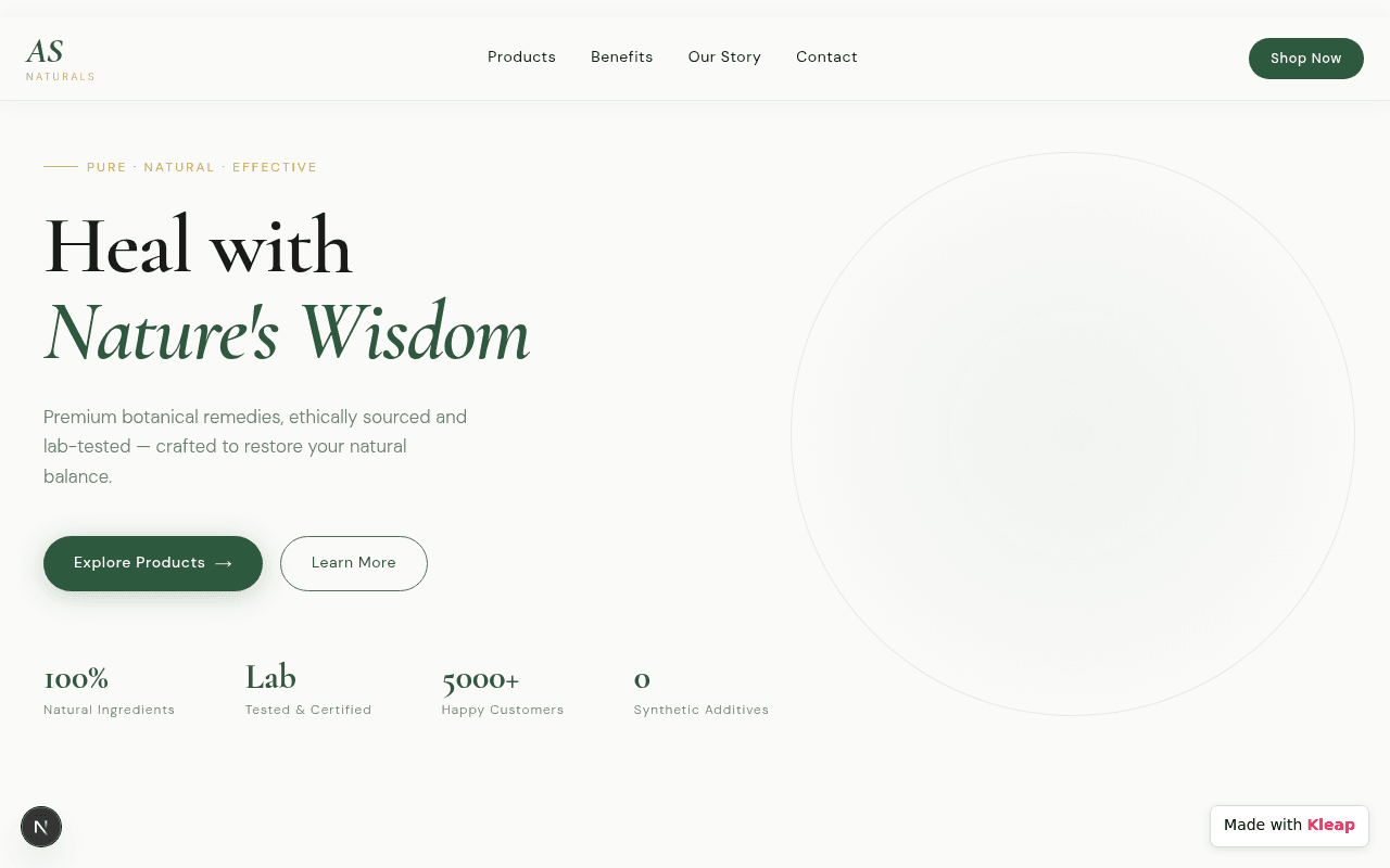 A natural remedies brand offers botanical wisdom for restoring balance and wellness.