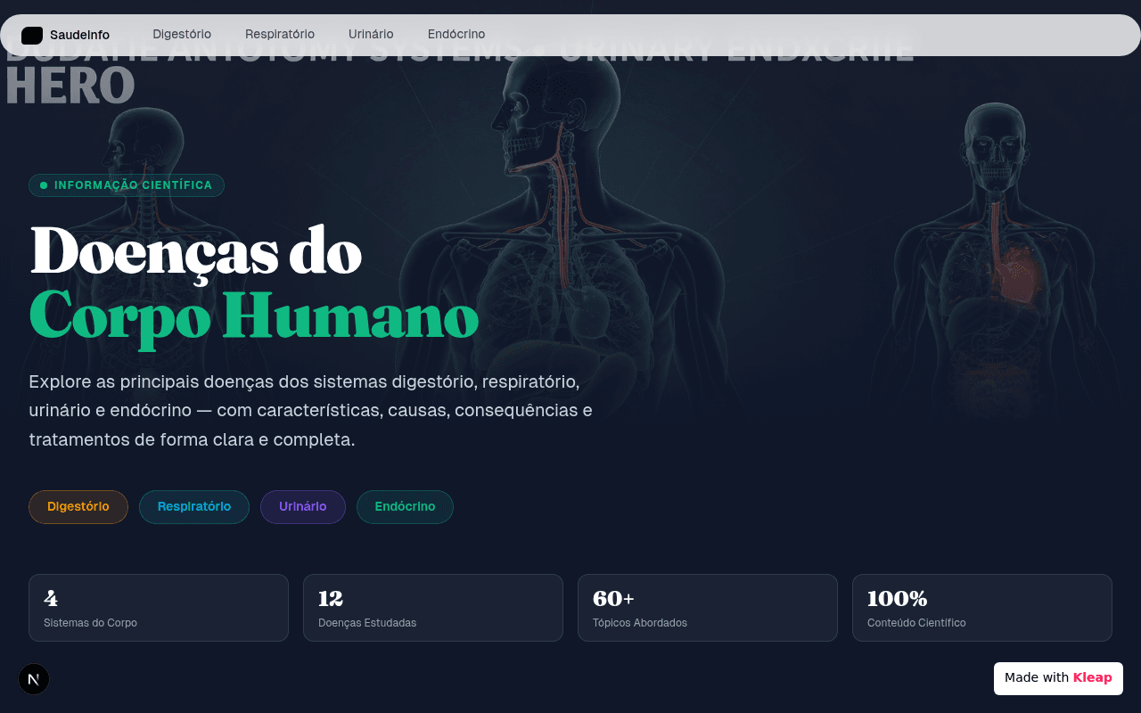 Explore human body diseases with clear, comprehensive insights into systems and treatments.