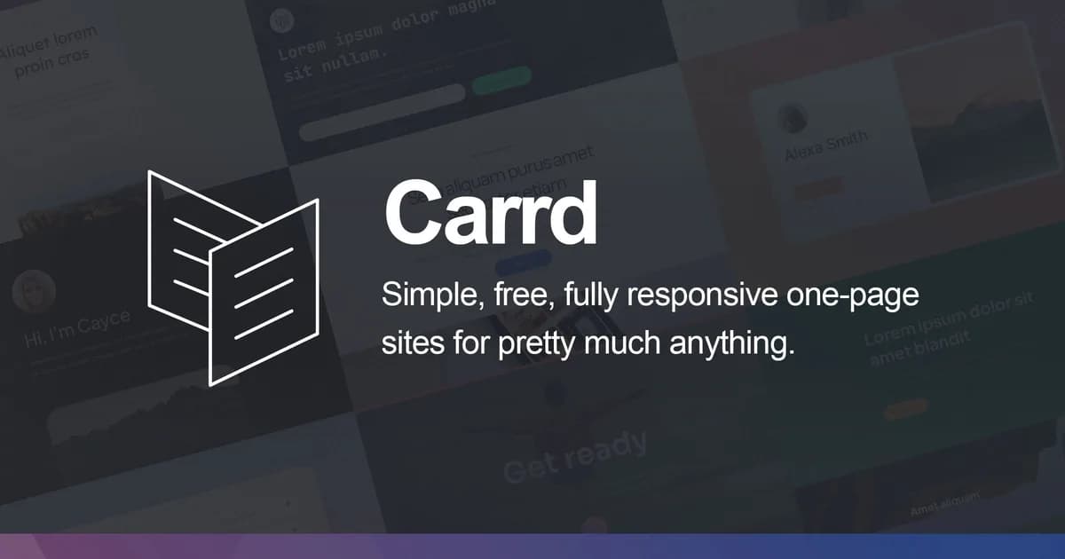 Carrd website preview