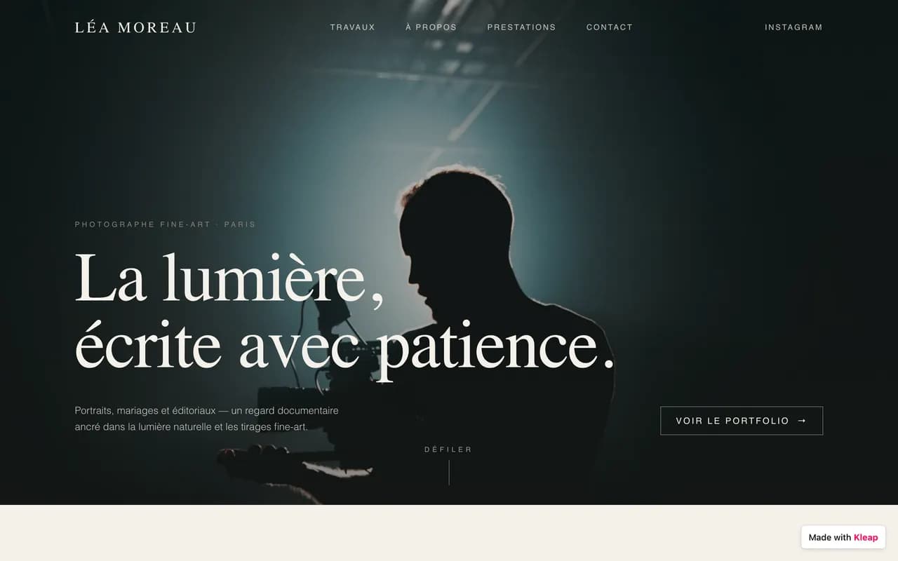 Examples of sites built with Kleap