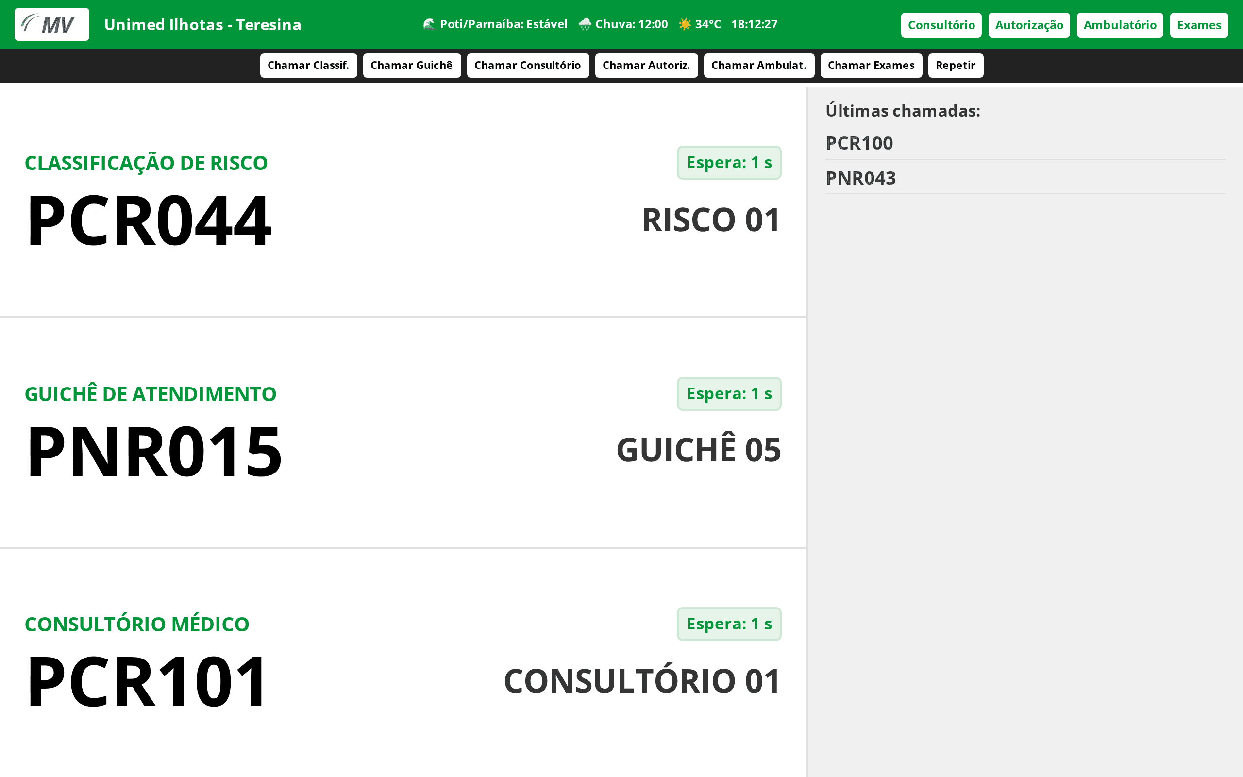 A real-time hospital queue management panel built for clarity at a glance.
