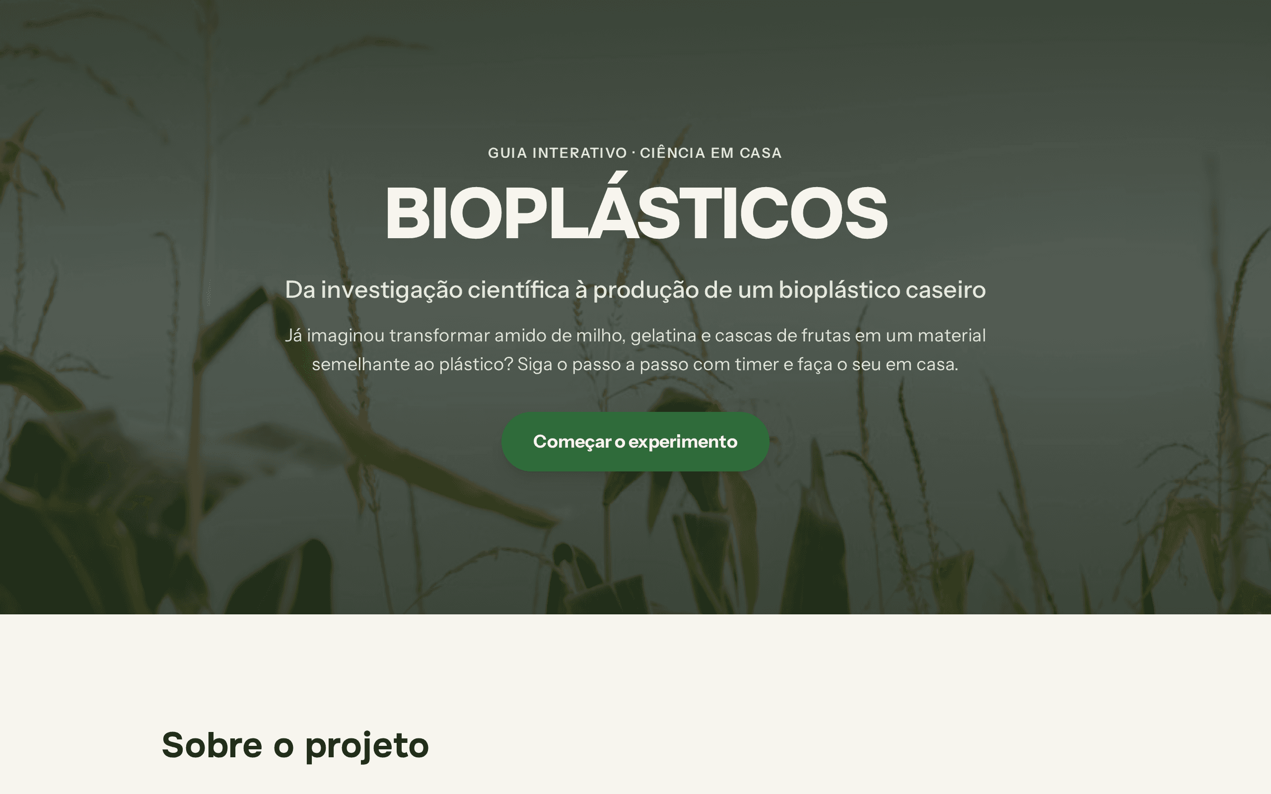 Screenshot of Bioplástico Guia