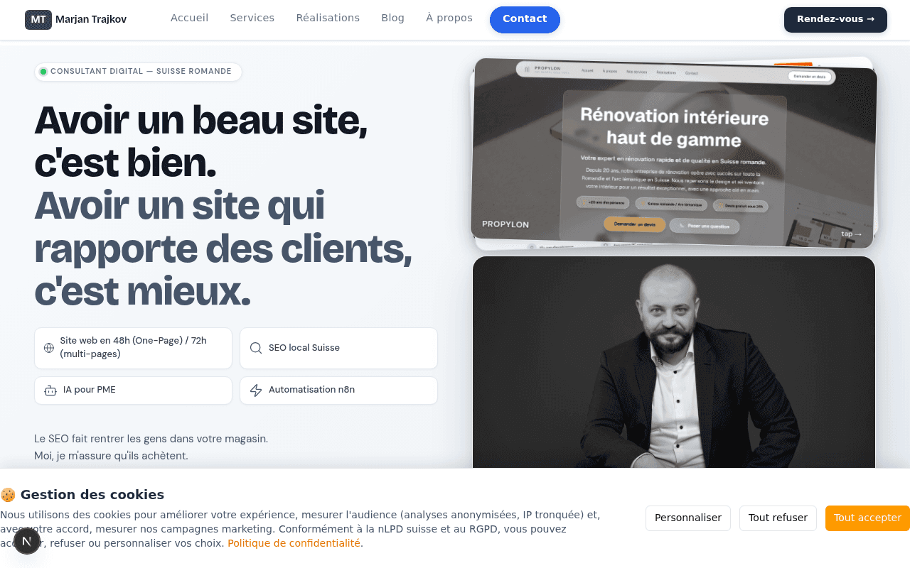 A clear, professional digital consultancy site with a strong value proposition.