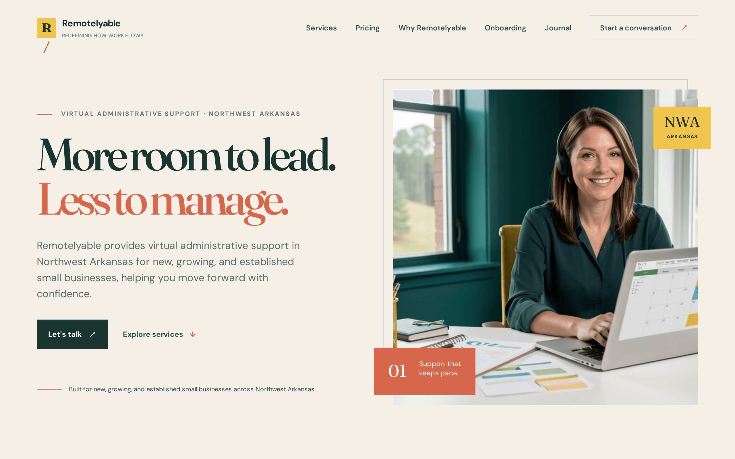 Virtual admin support that gives small business leaders room to breathe.