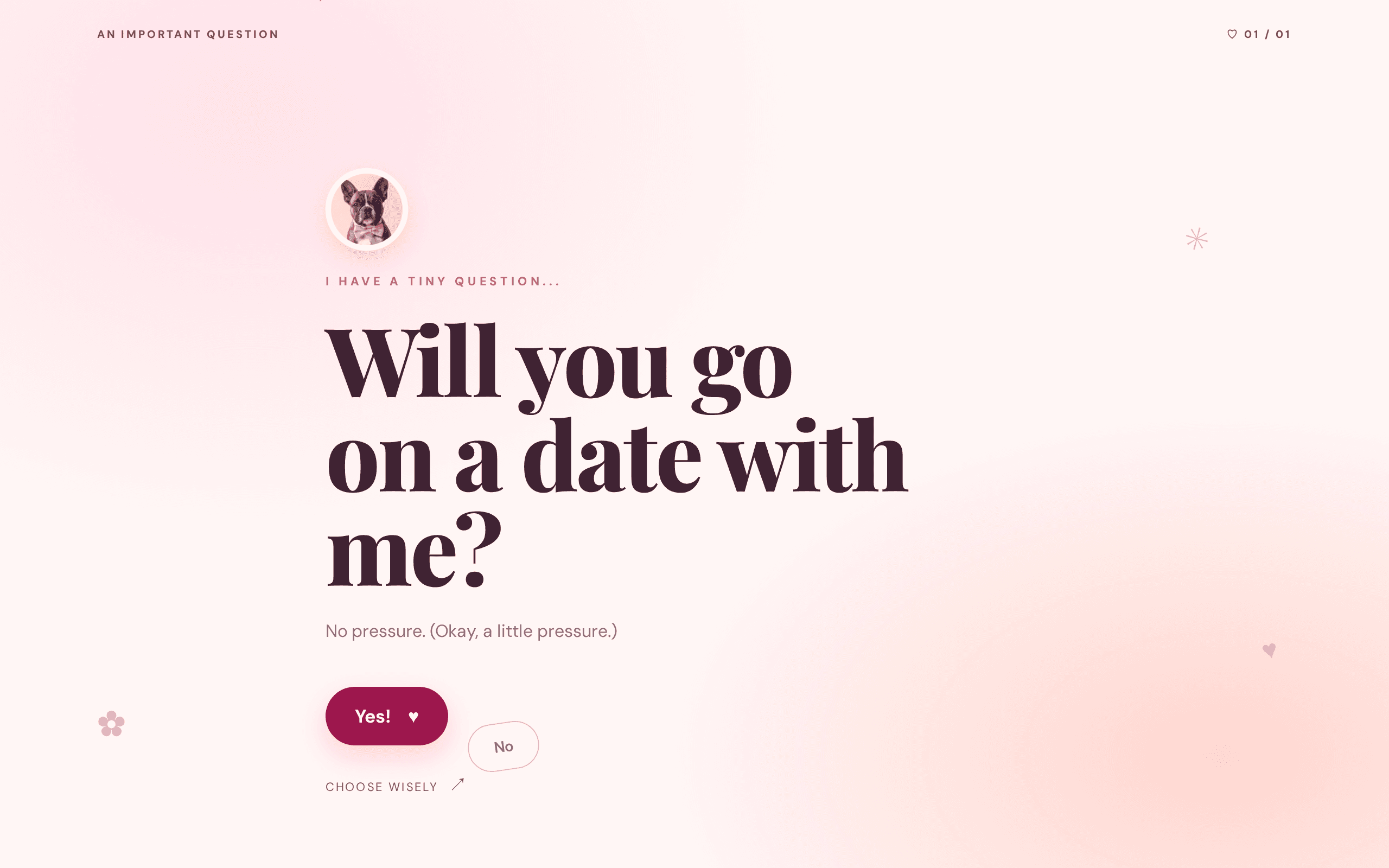 Screenshot of Will You Date Me