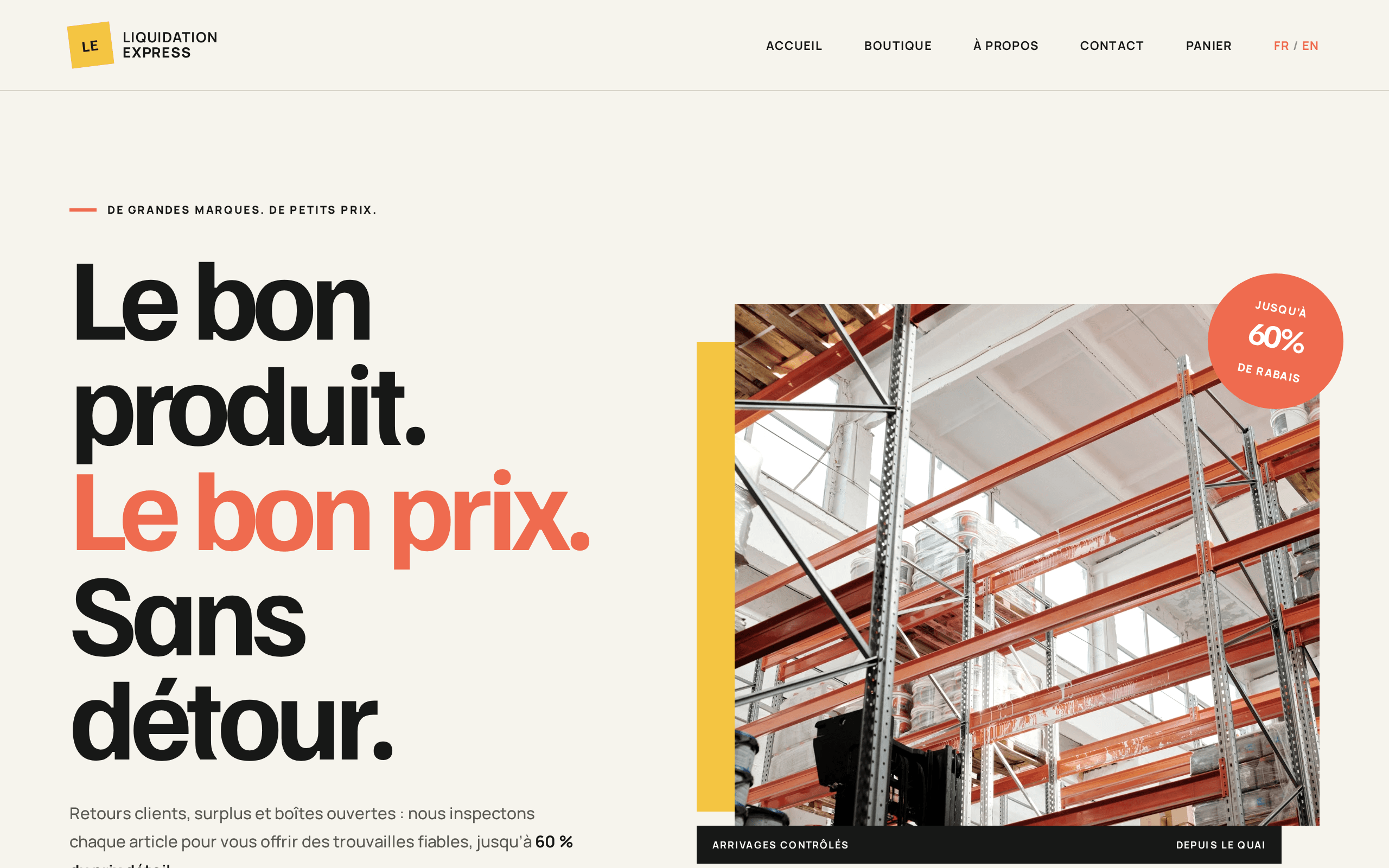 Screenshot of Liquidation Express