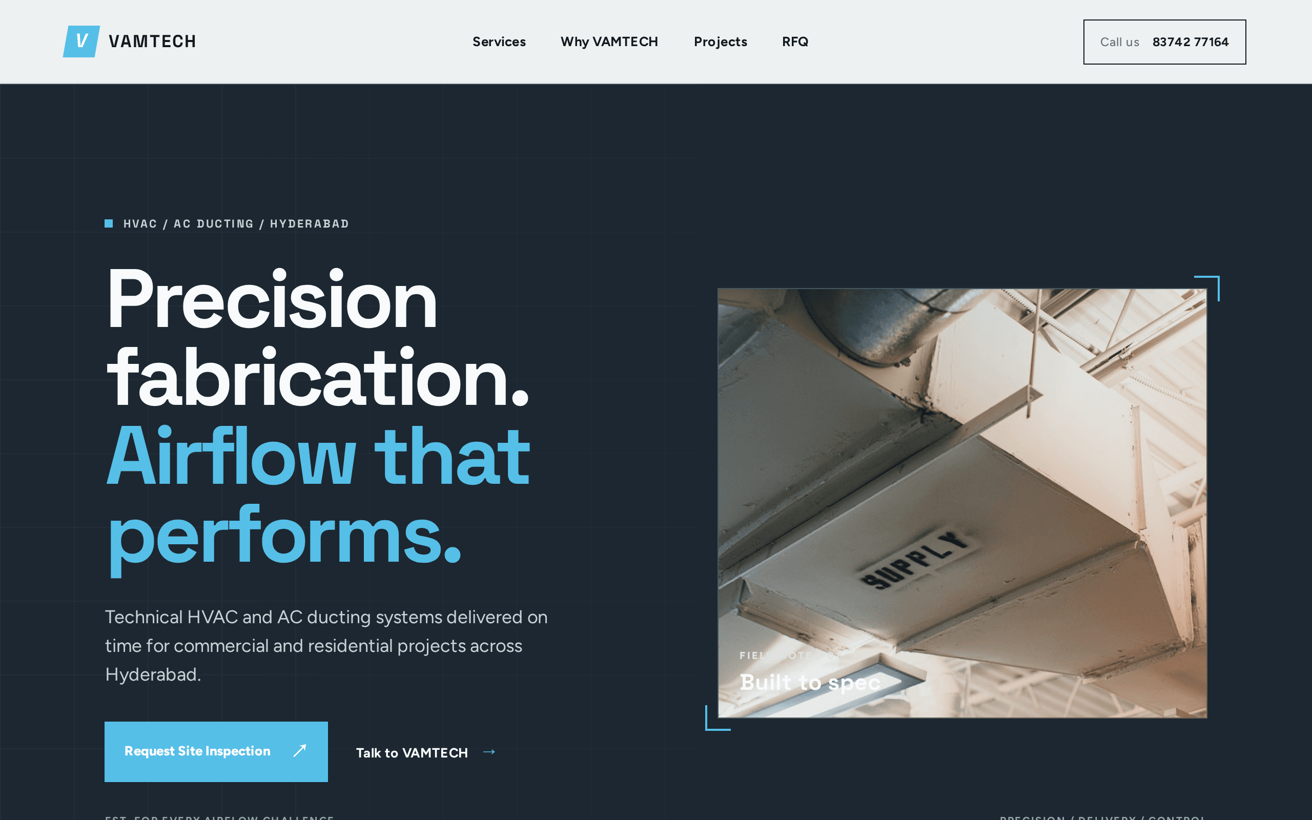Screenshot of VAMTECH