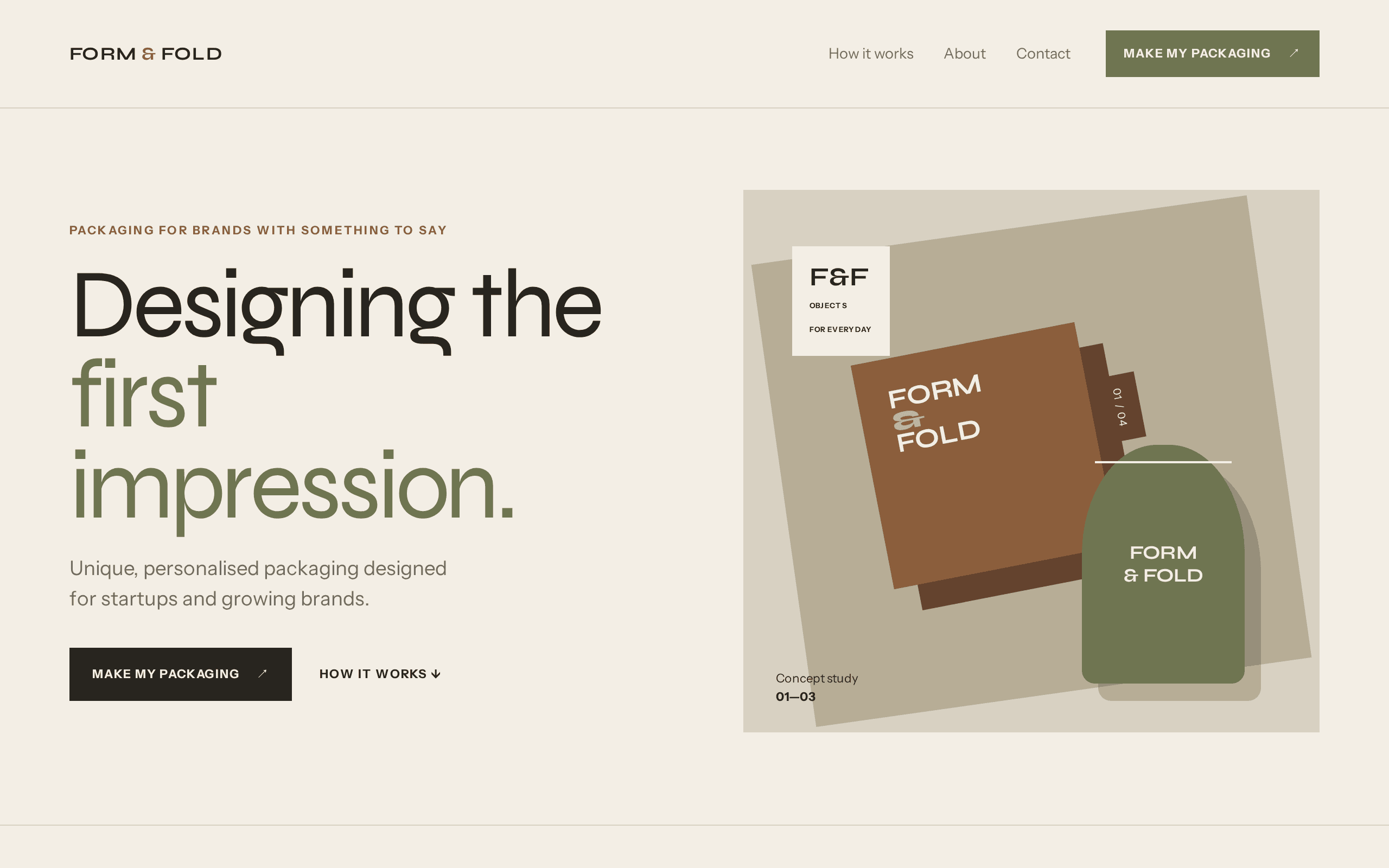 Boutique packaging design studio with editorial flair.