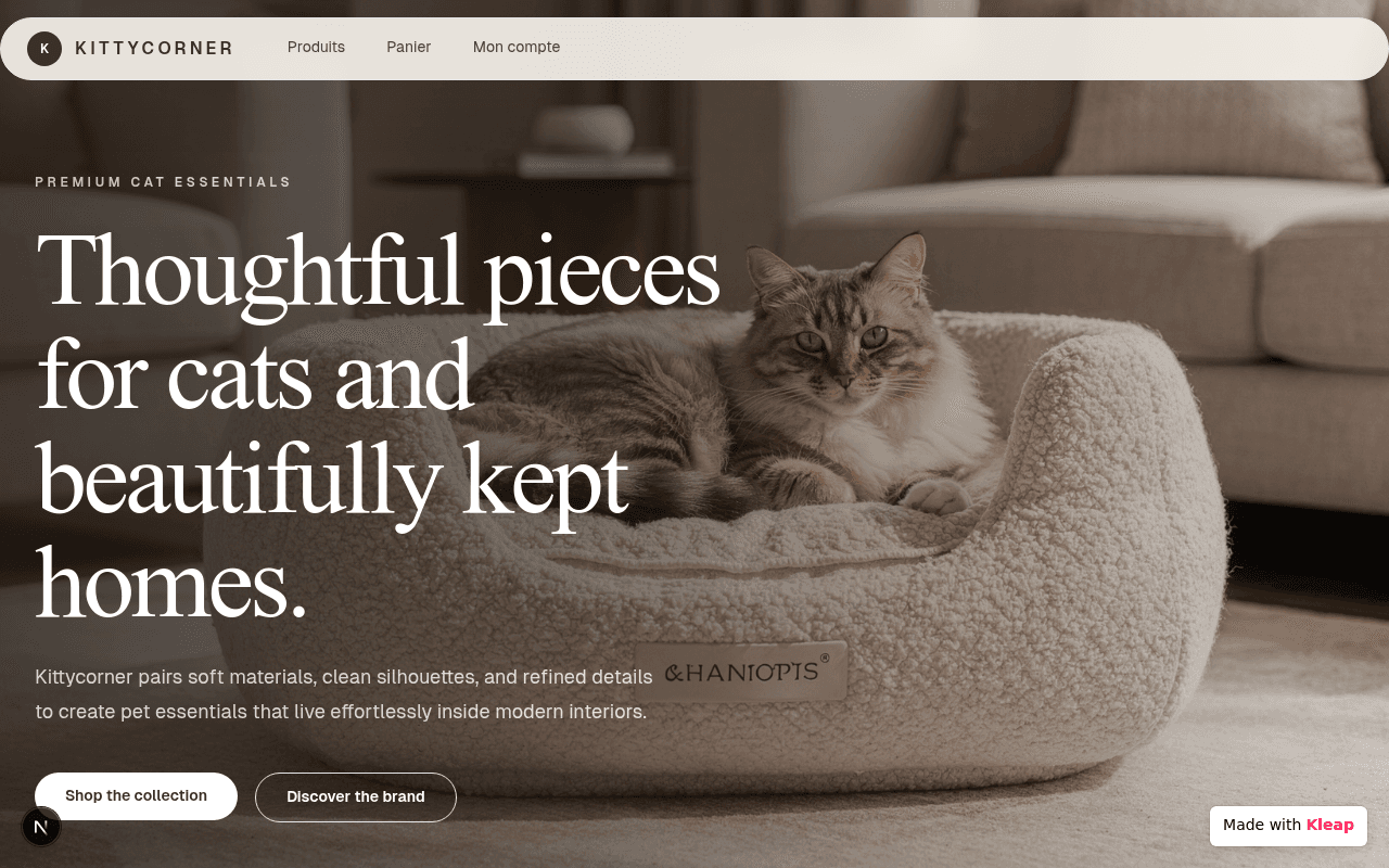 Premium cat essentials that blend into modern interiors.