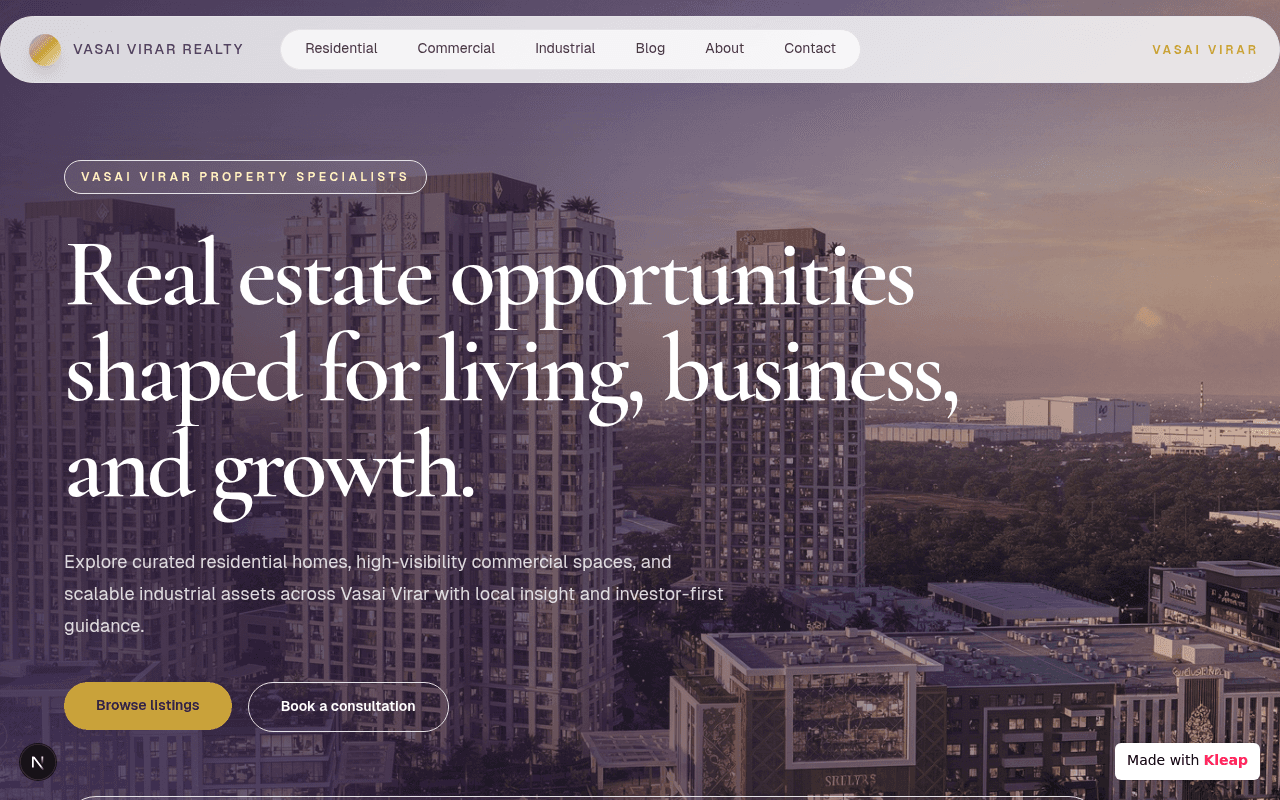 Real estate specialists turning the Vasai Virar skyline into opportunity.